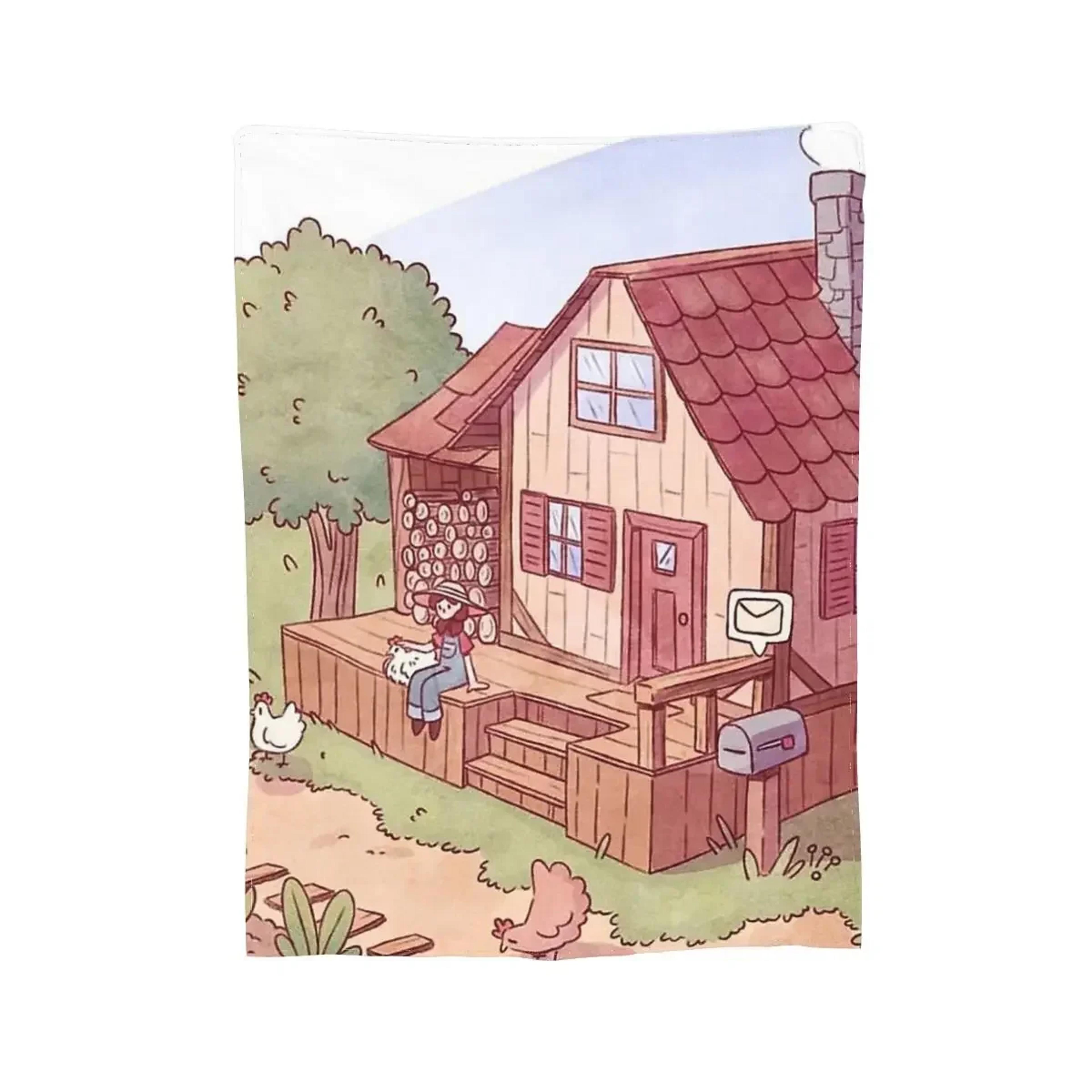 Stardew Valley Town Map Flannel Throw Blanket Ultra Soft Gaming Blanket For Bed Sofa  Travel 2