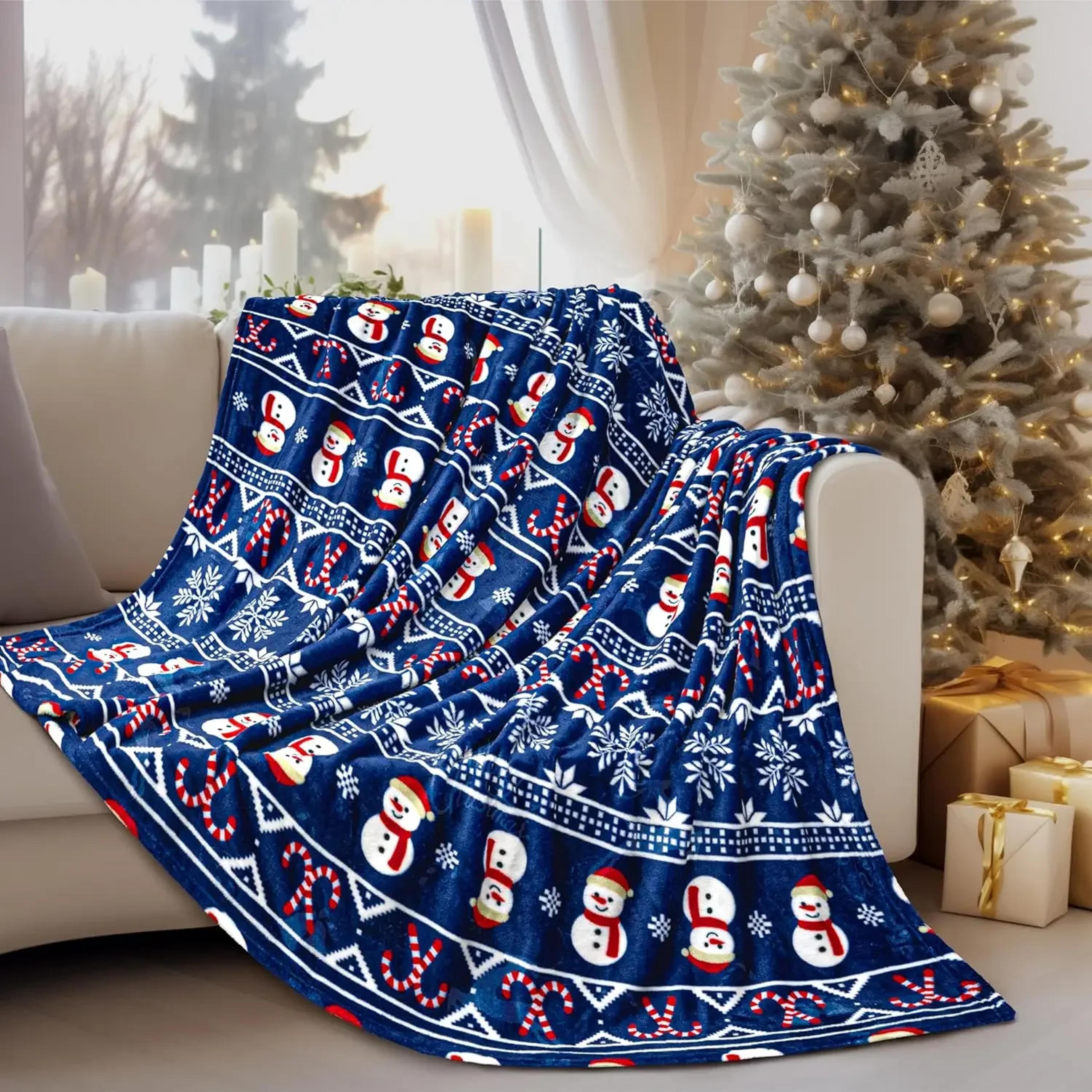 Buffalo Plaid Flannel Throw Blanket Soft Warm Plaid Throw Blanket For Couch Bed  Holiday Decor 2