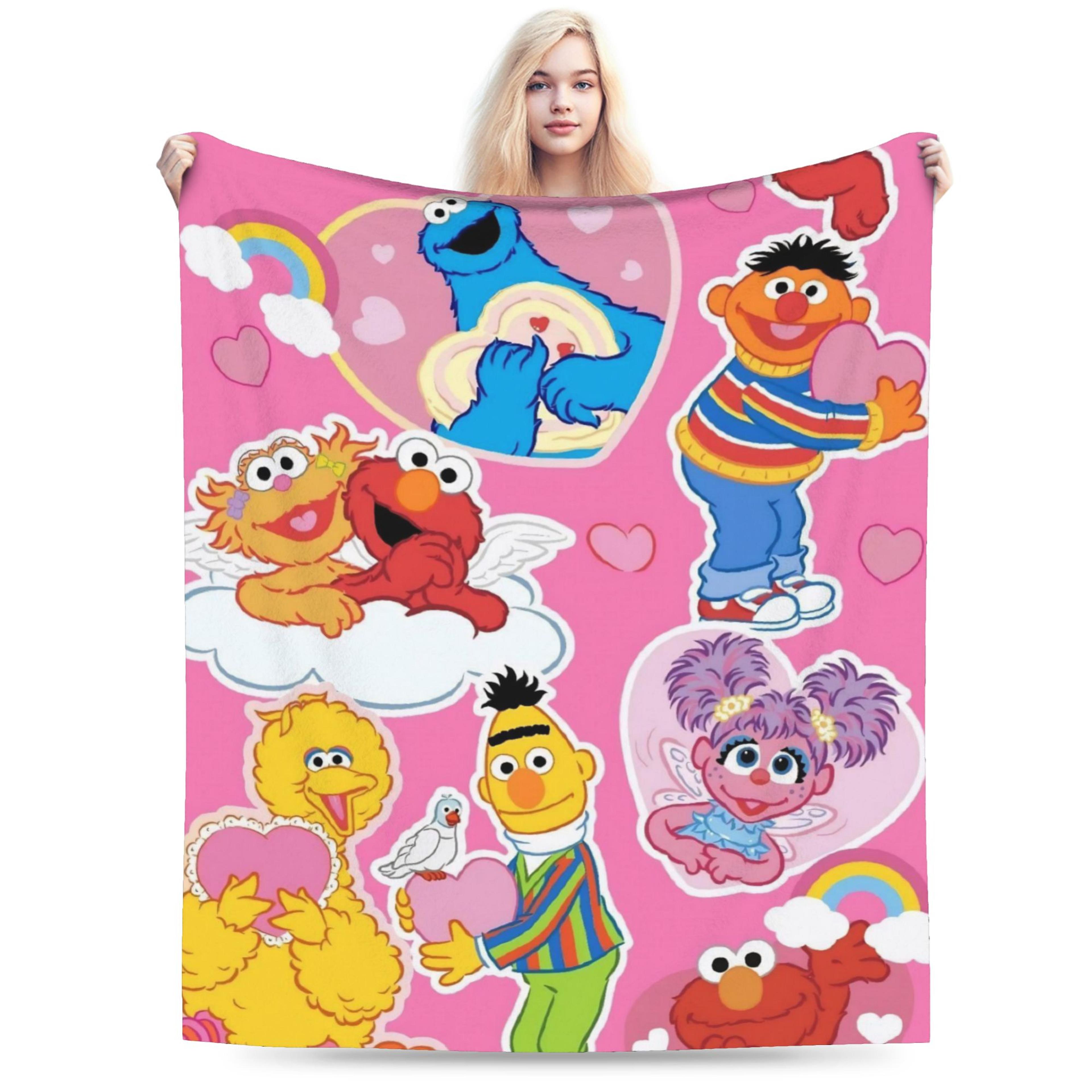 Sesame Street Elmo Throw Blanket Soft Flannel Blanket For Kids Sofa Bed  Travel 1