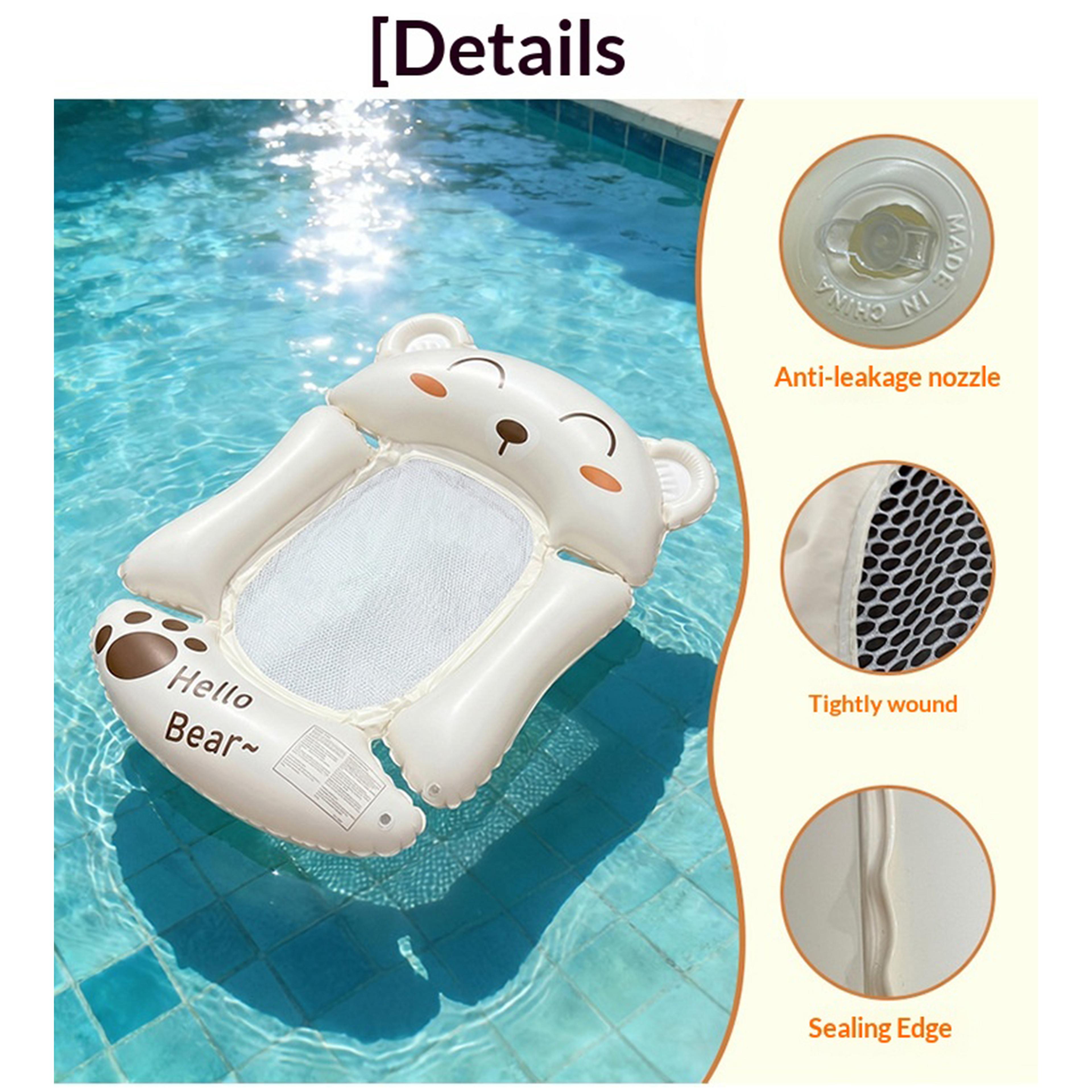 Cute Animal Inflatable Pool Float Large Pool Lounger Floating Bed For Summer Pool  Beach Fun 3