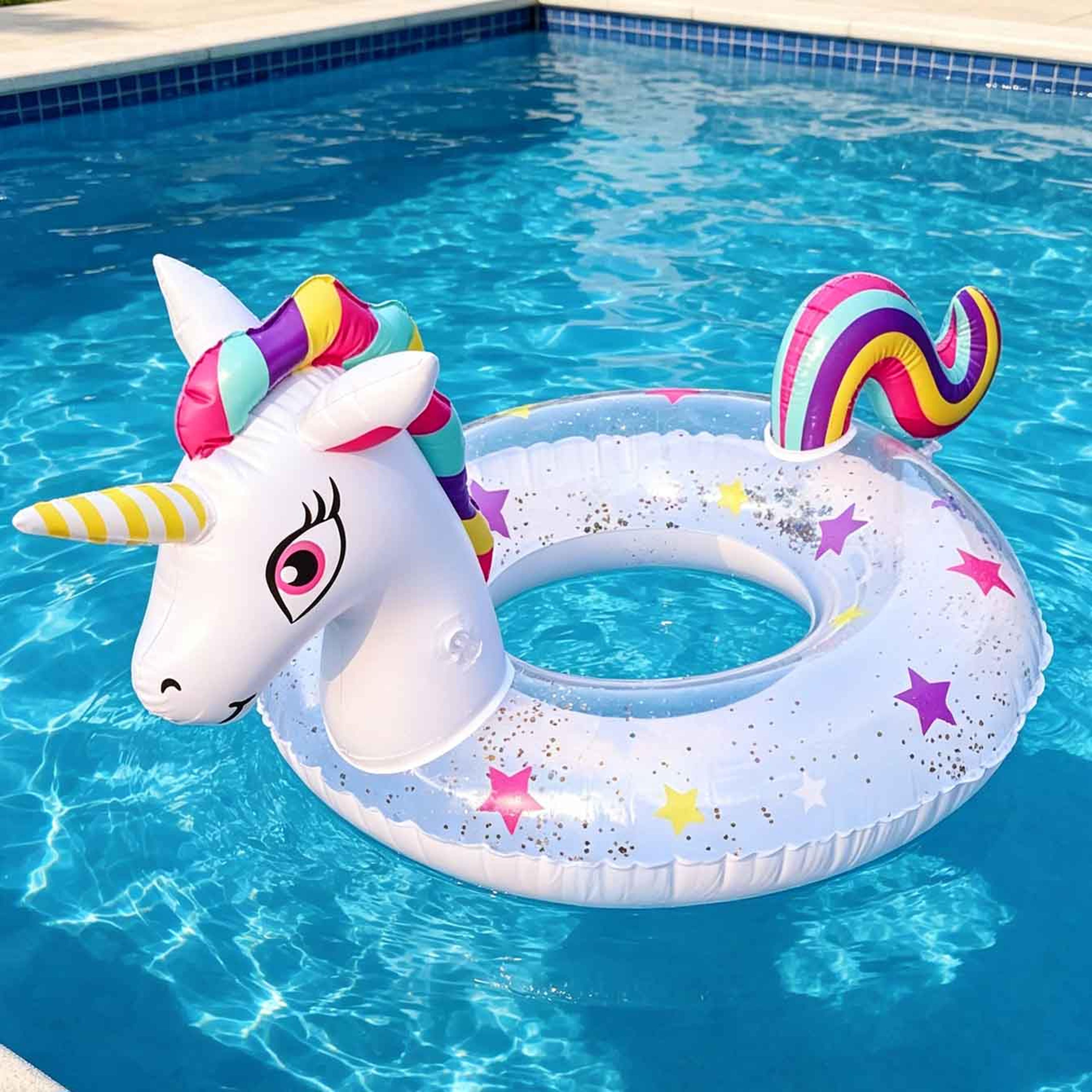 Inflatable Pool Float Raft With Handles Durable Water Float Lounge For Pool Beach  Summer Fun 3