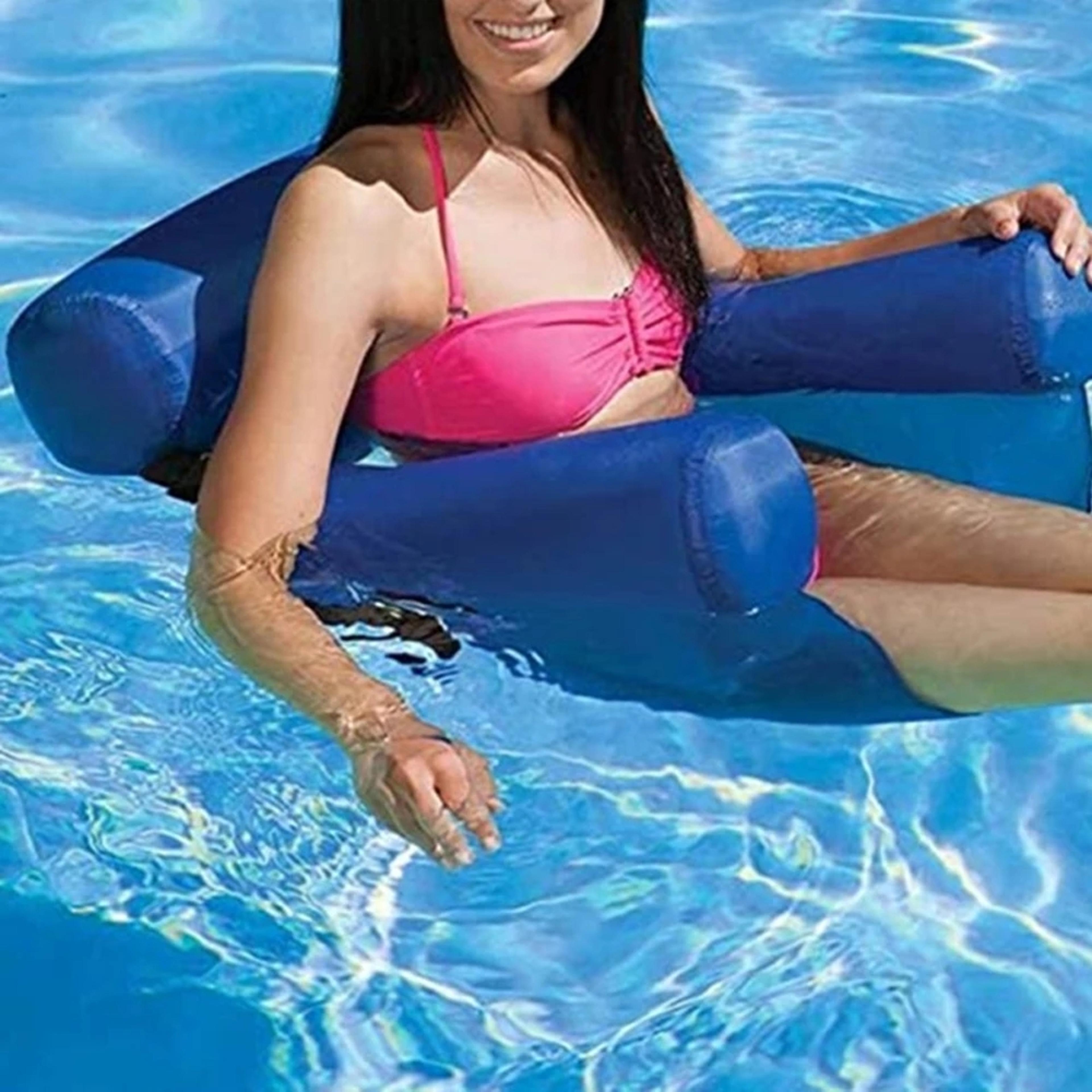 Summer Pool Float Water Hammock Portable Inflatable Pool Lounge Floating Water Mattress Chair 2