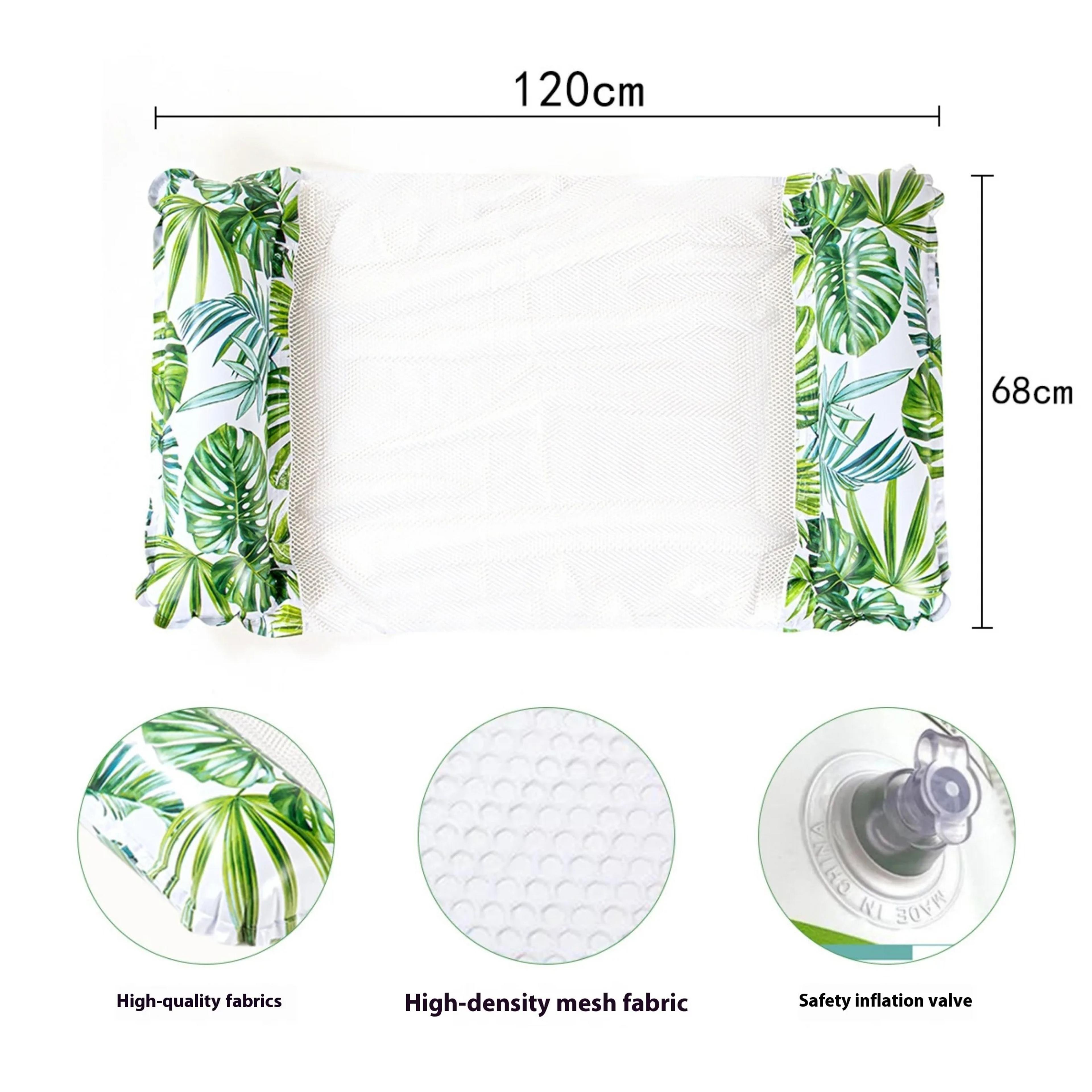 Inflatable Pool Float Tropical Leaf Pool Hammock Single Person Pool Lounger 2