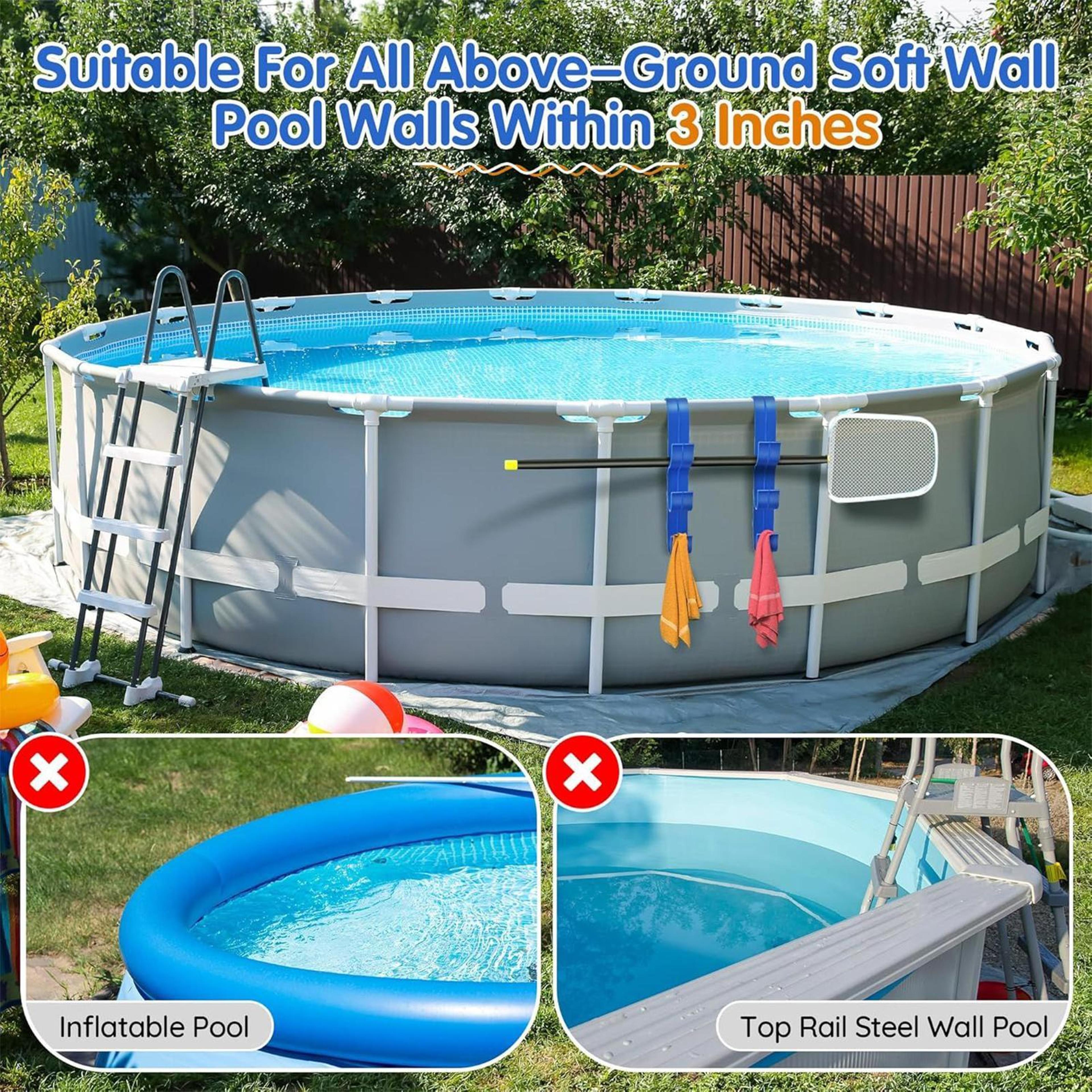 Pool Pole Holder  Pool Skimmer Holder Hooks For Above Ground Pools 1