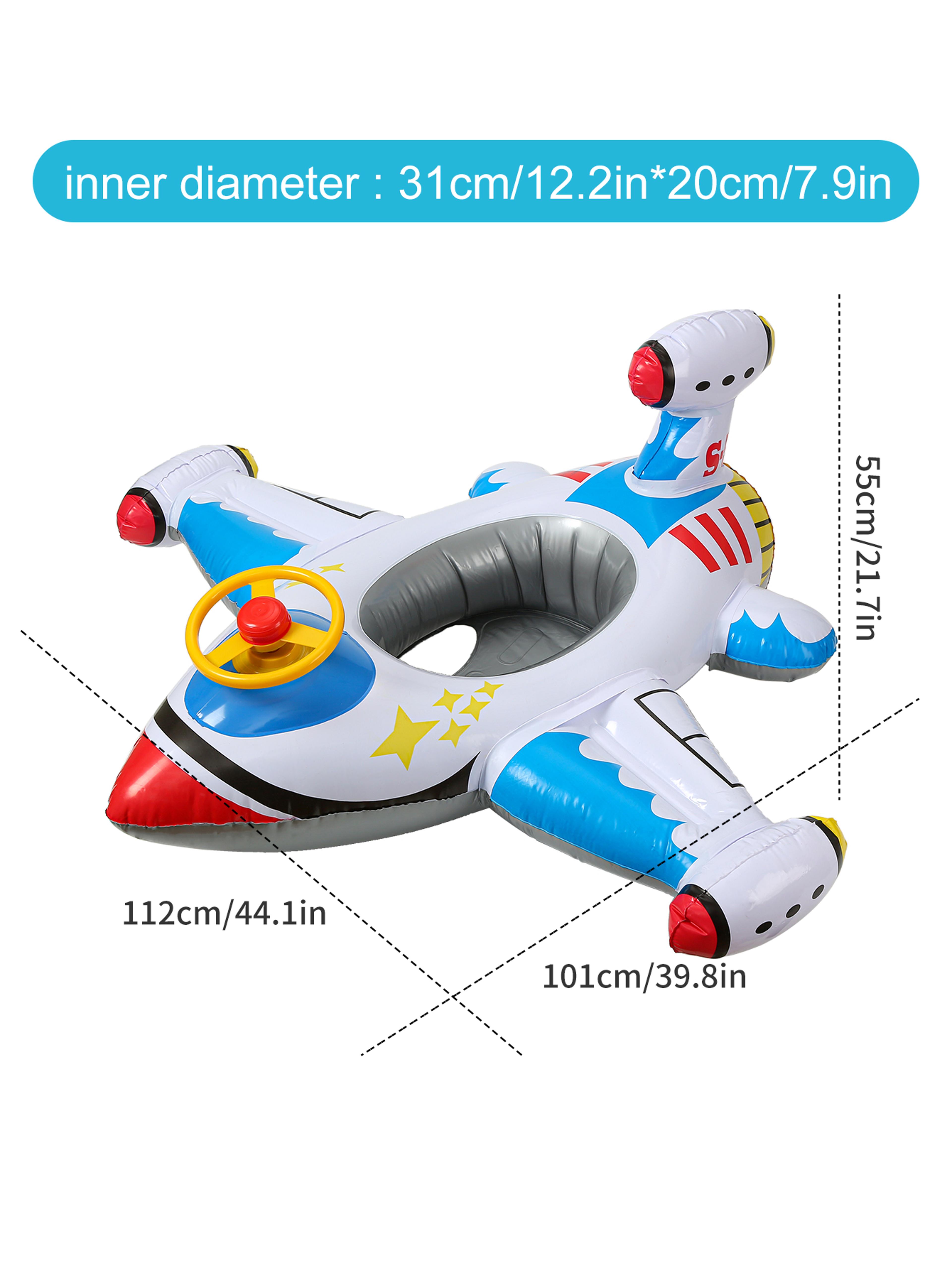 Airplane Kids Swim Ring Inflatable Pool Float For Babies  Toddlers 4