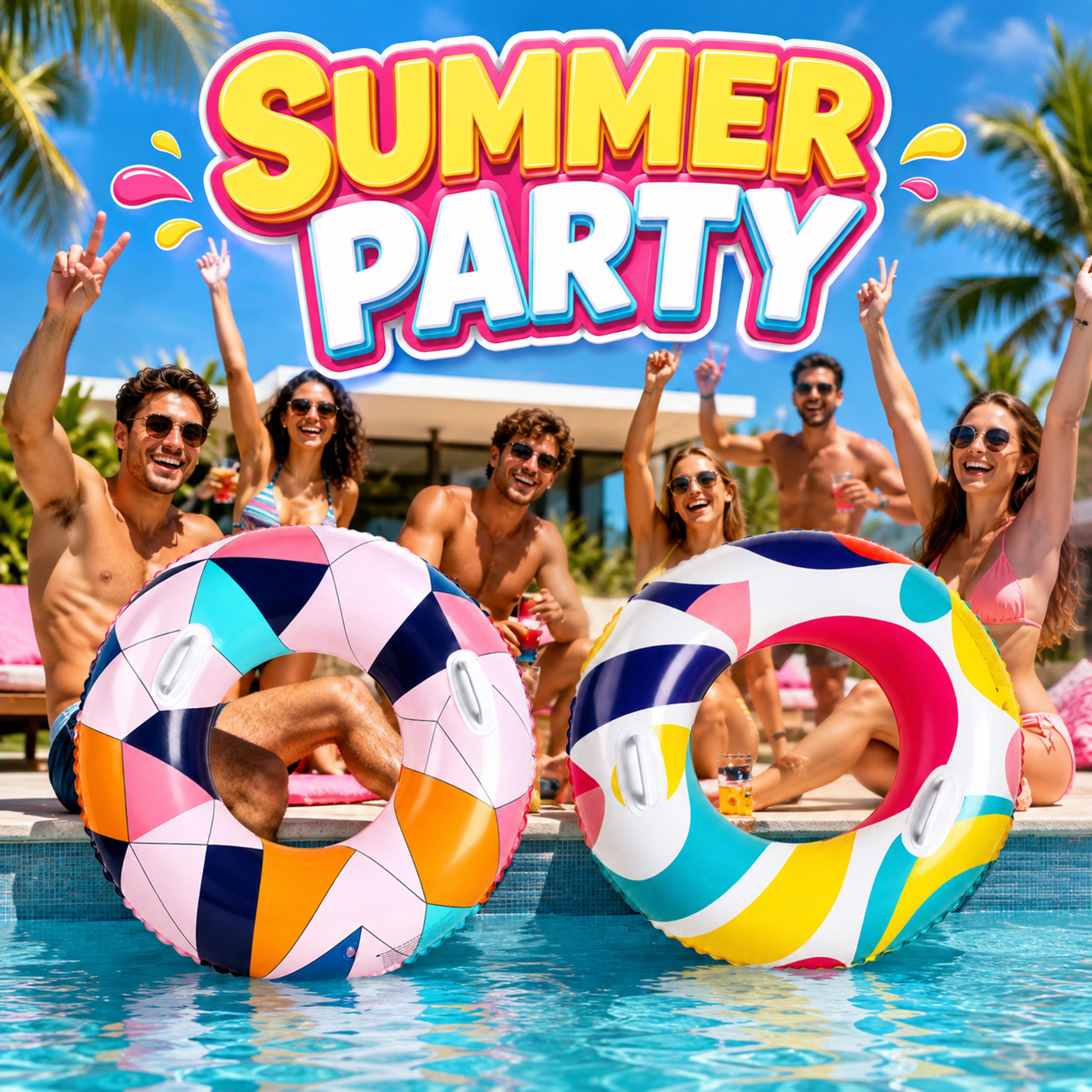 ColorSplash Adult Pool Float Inflatable Swim Ring With Handles For Pool Beach  Summer Fun 1