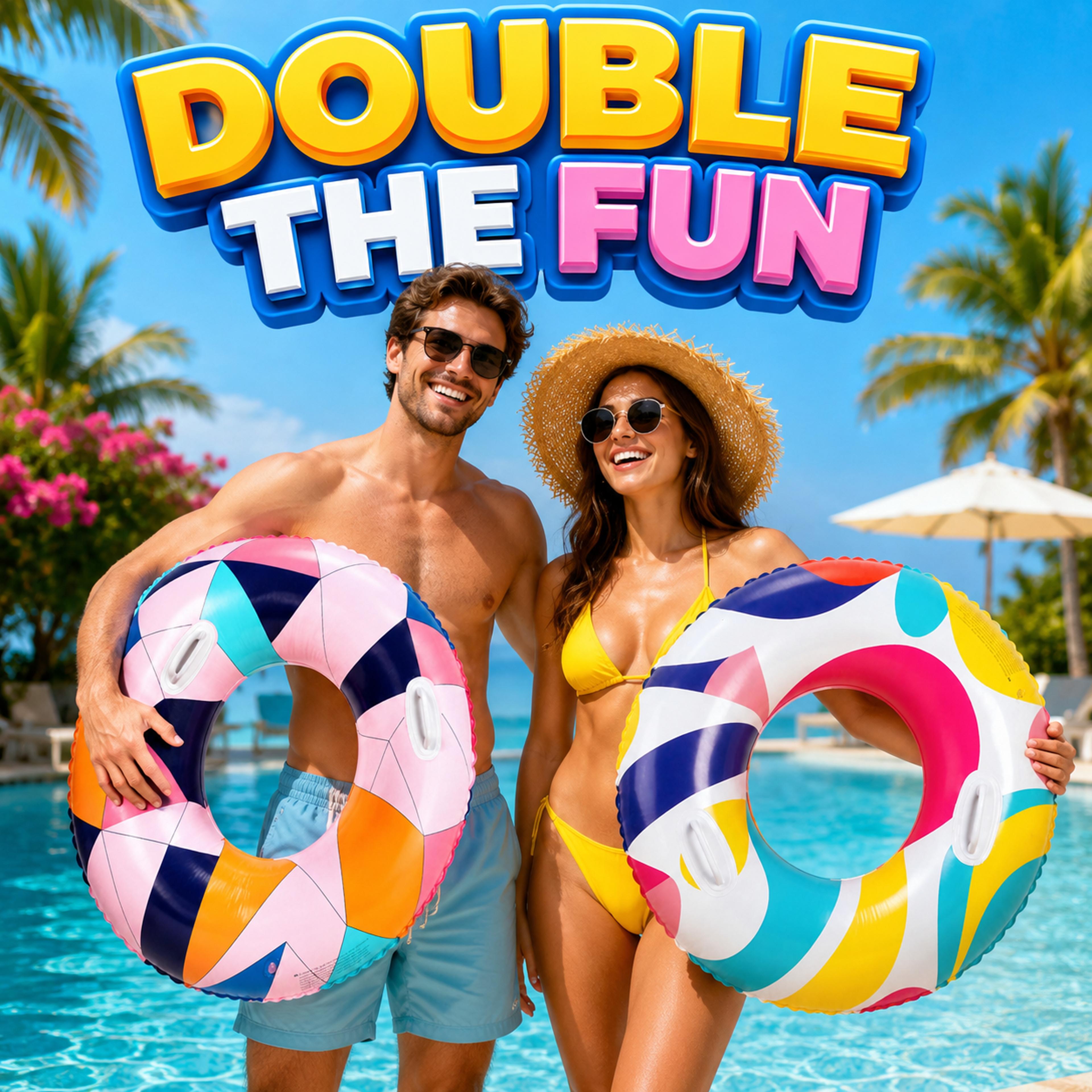 ColorSplash Adult Pool Float Inflatable Swim Ring With Handles For Pool Beach  Summer Fun 2