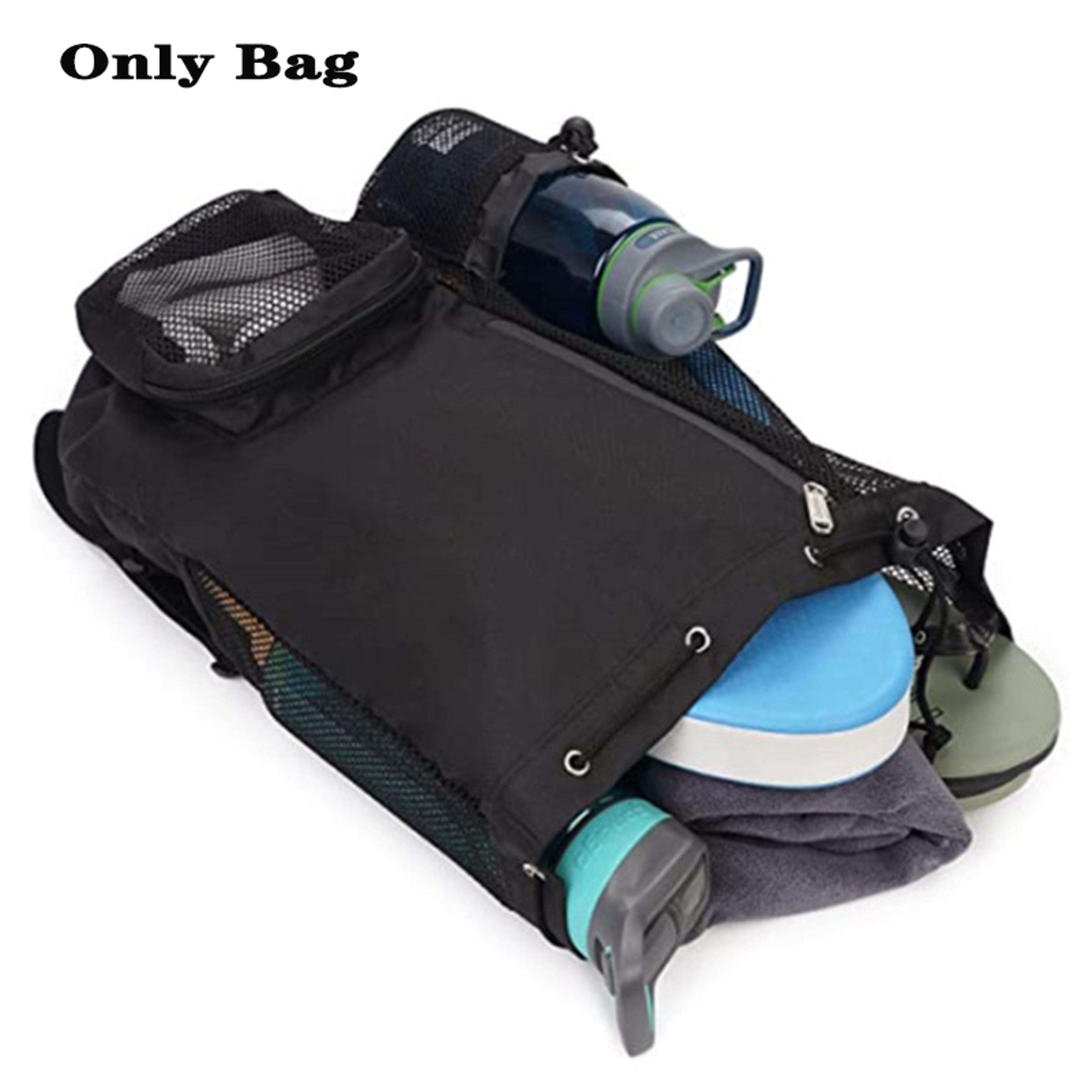 Mesh Swim Bag Drawstring Backpack With Wet Pocket For Gym Beach  Pool 1