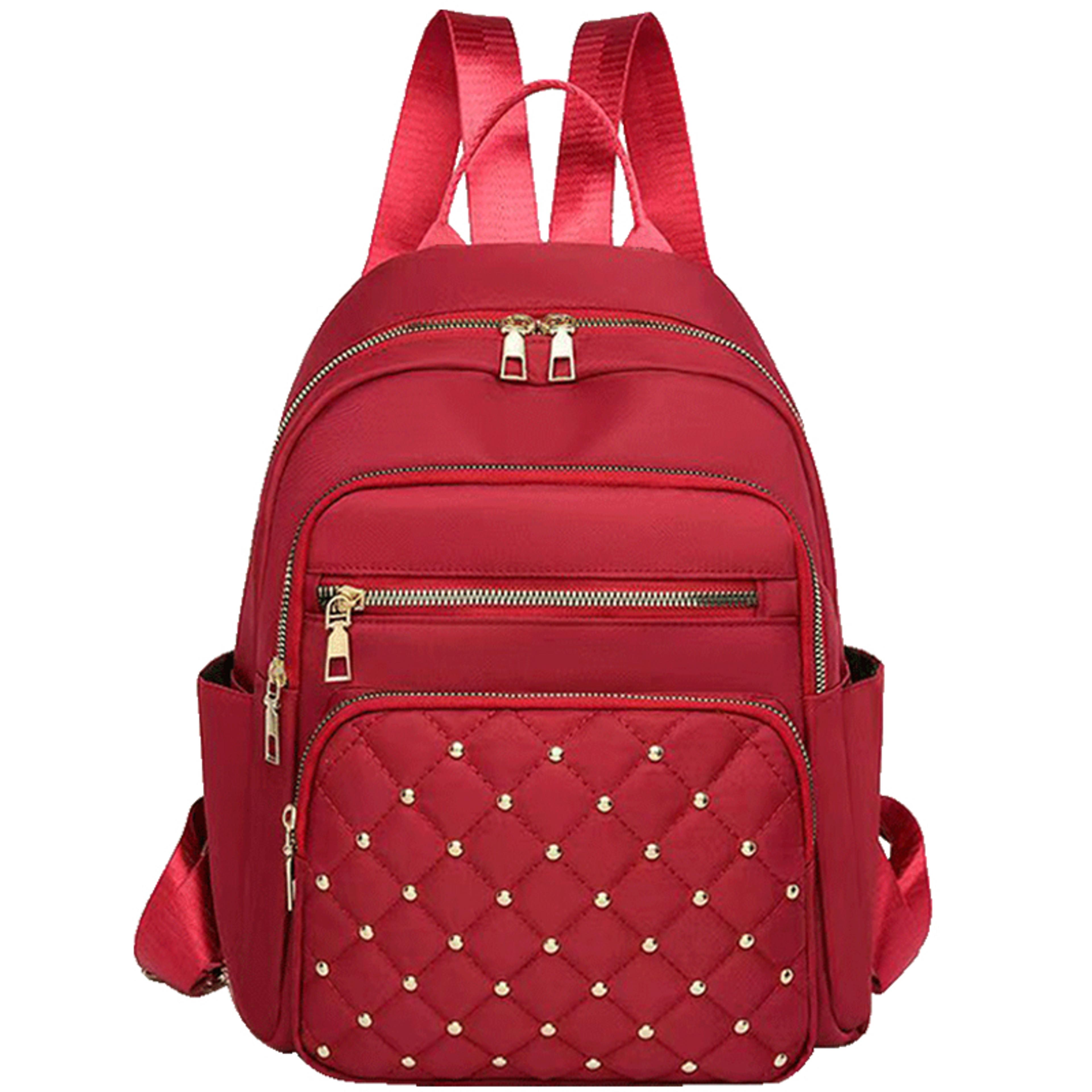 Soft Fabric Womens Backpack With Side Pockets Lightweight Casual Everyday Rucksack 1