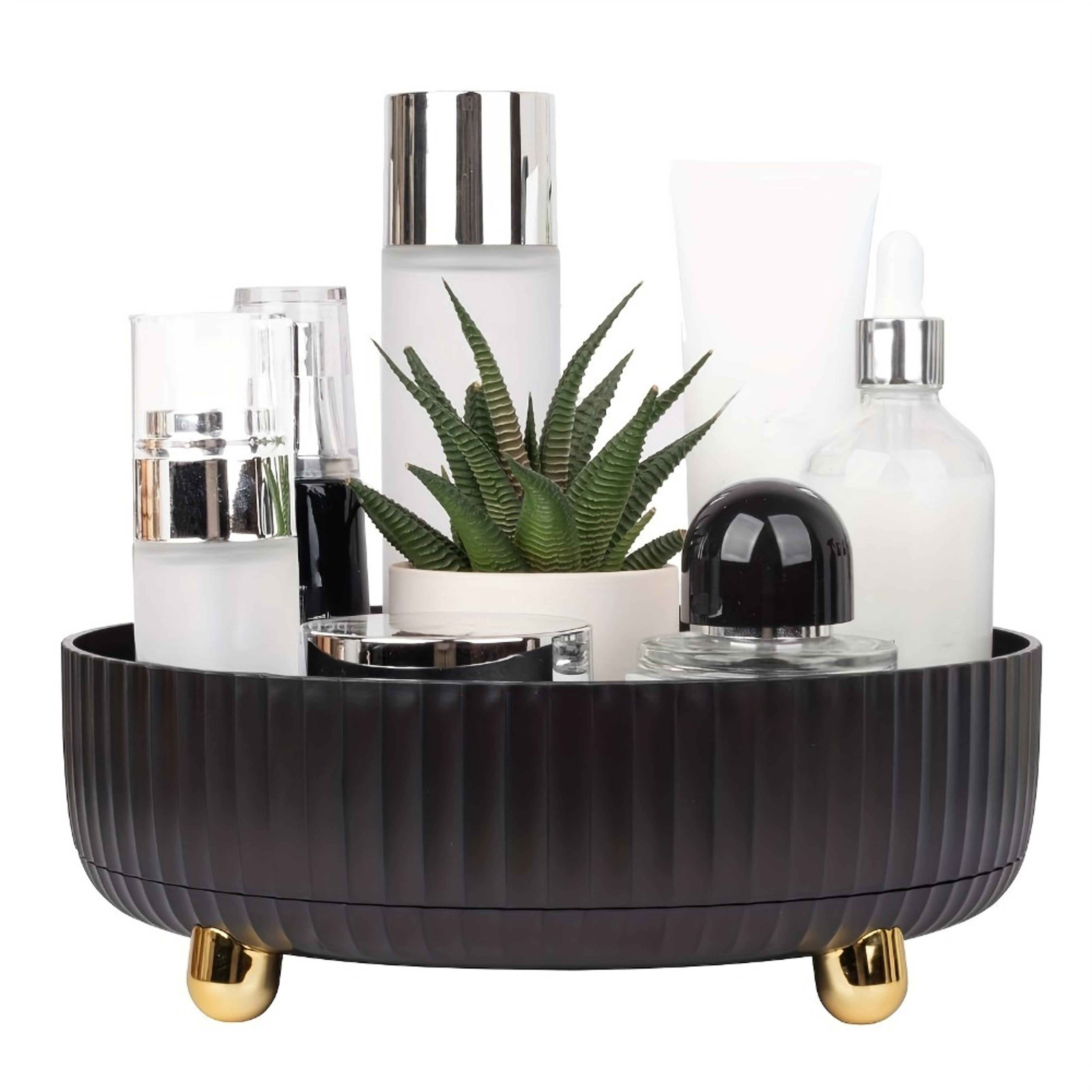 Rotating Makeup Organizer Large Capacity Perfume Organizer And Vanity Storage Tray 2