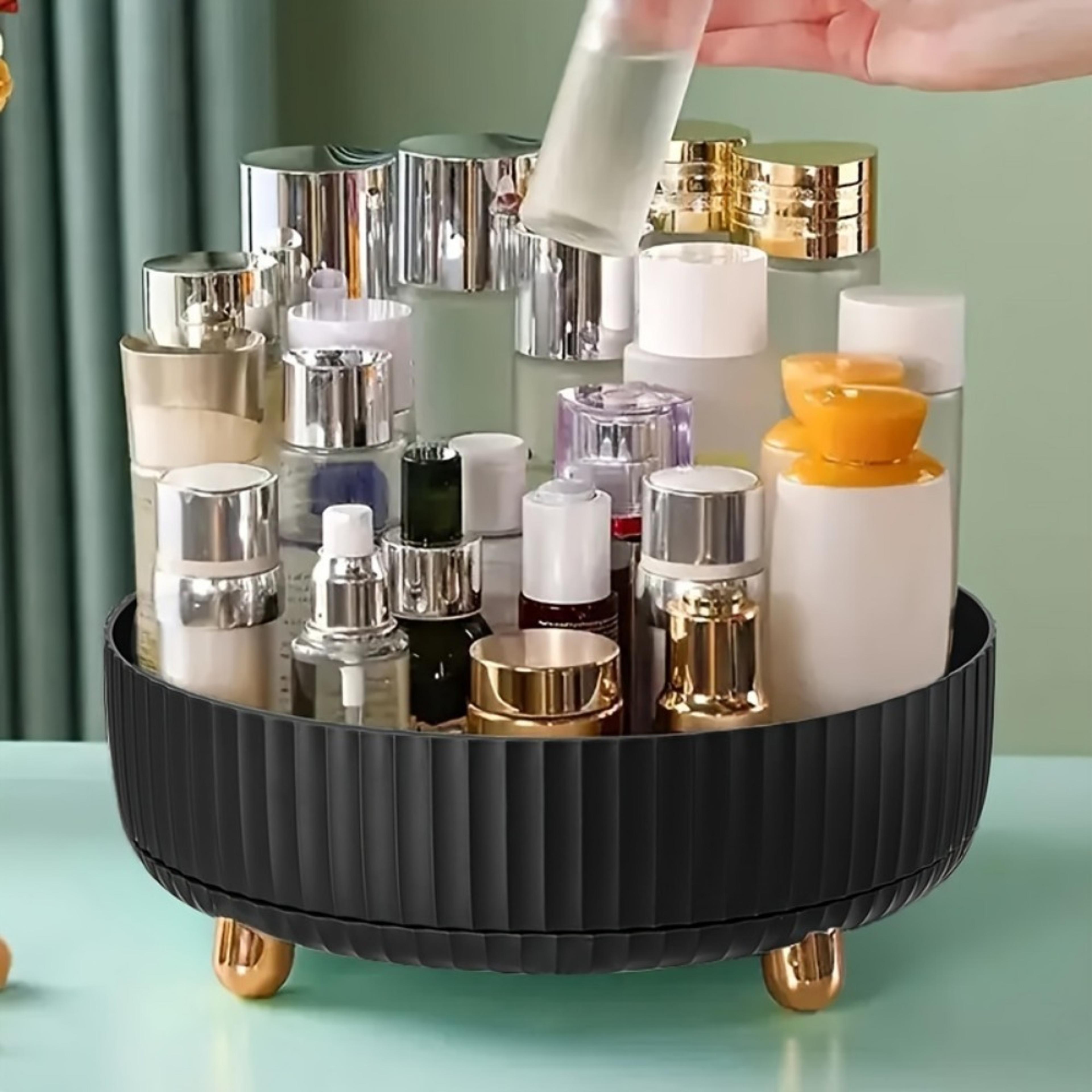 Rotating Makeup Organizer Large Capacity Perfume Organizer And Vanity Storage Tray 6
