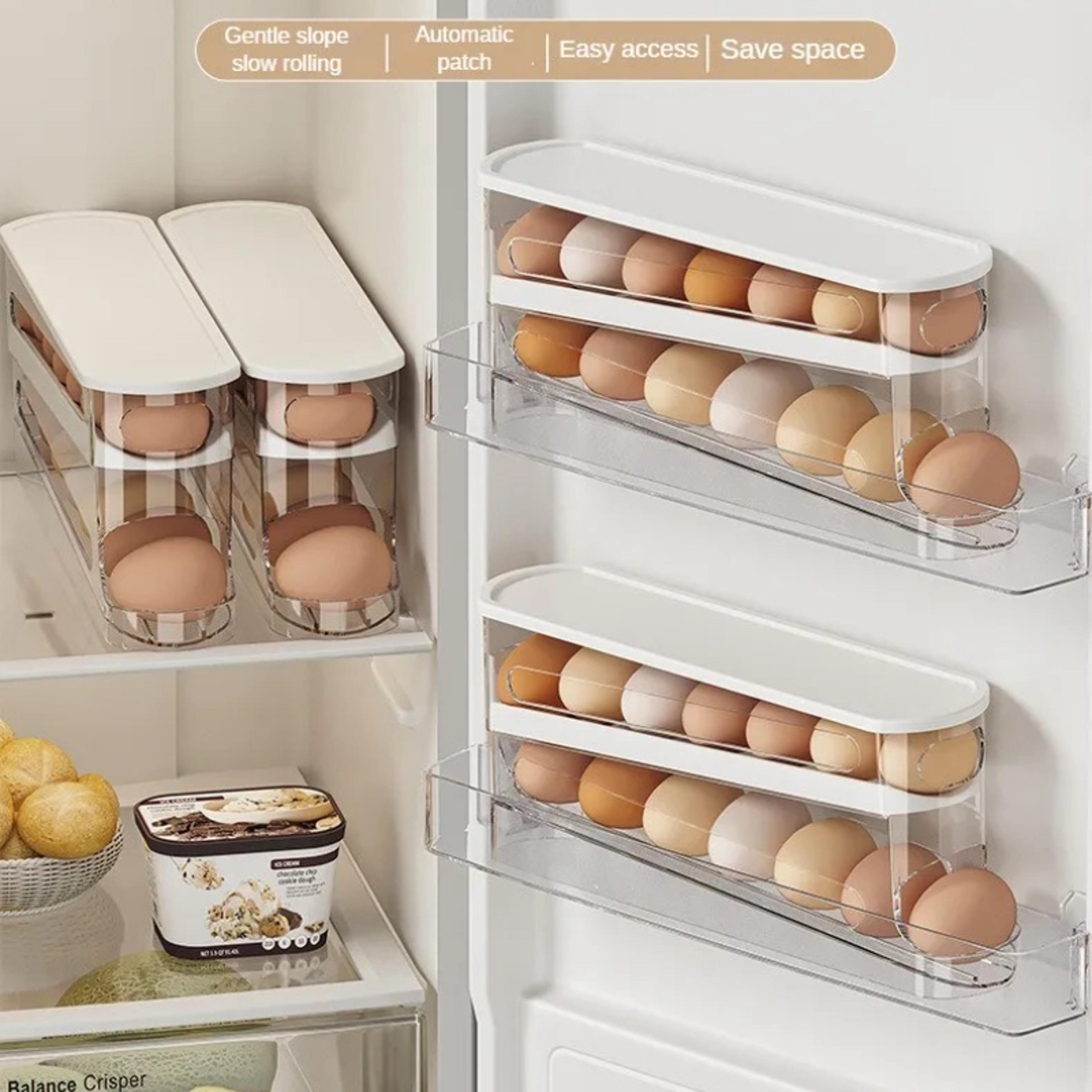 Automatic Rolling Egg Dispenser And Refrigerator Egg Organizer 3