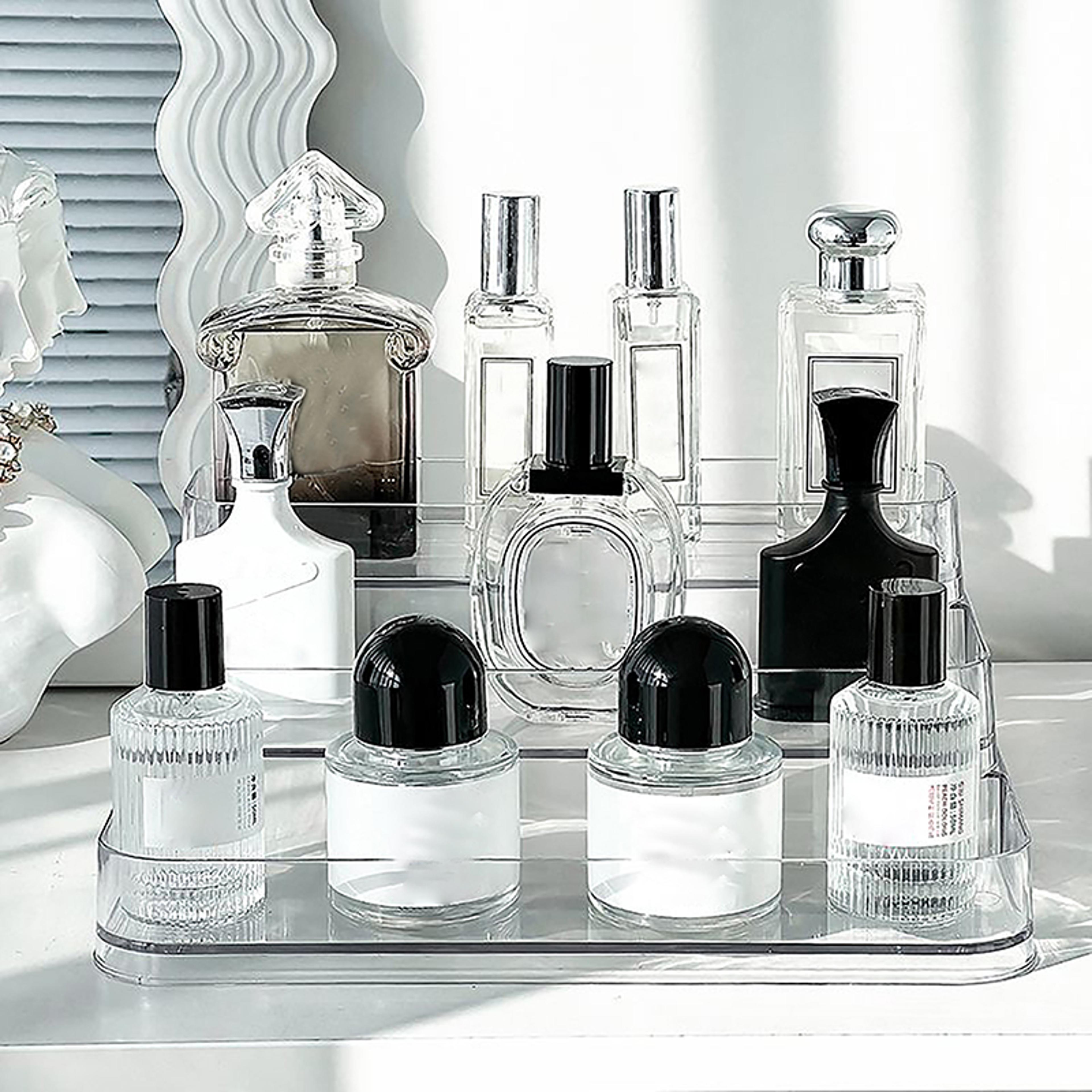 perfume organizer clear cosmetic organizer and display shelf