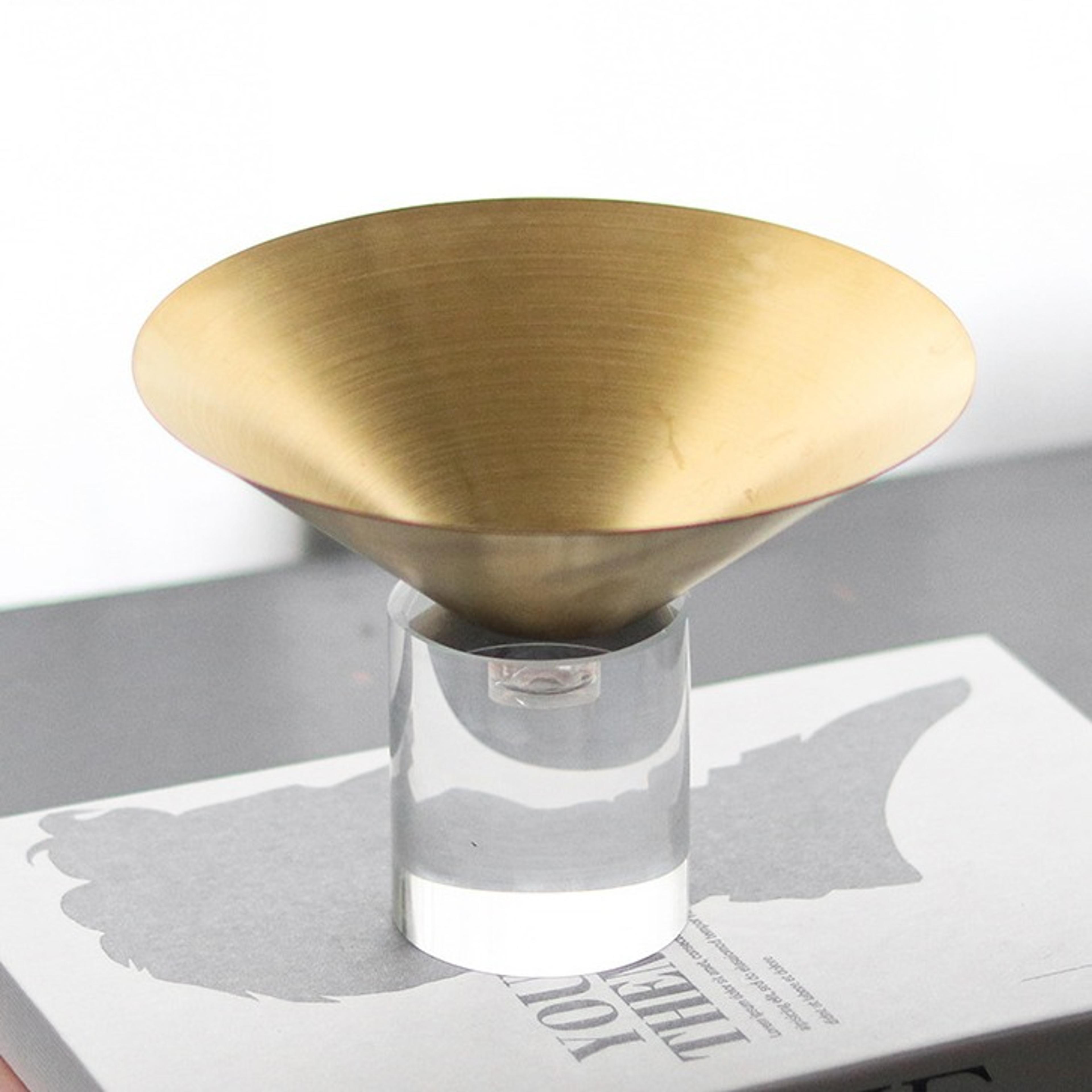 Golden Fruit Bowl Glass Base Creative Storage Tray Dessert Plate Fruits Plate Living Room Coffee Tab