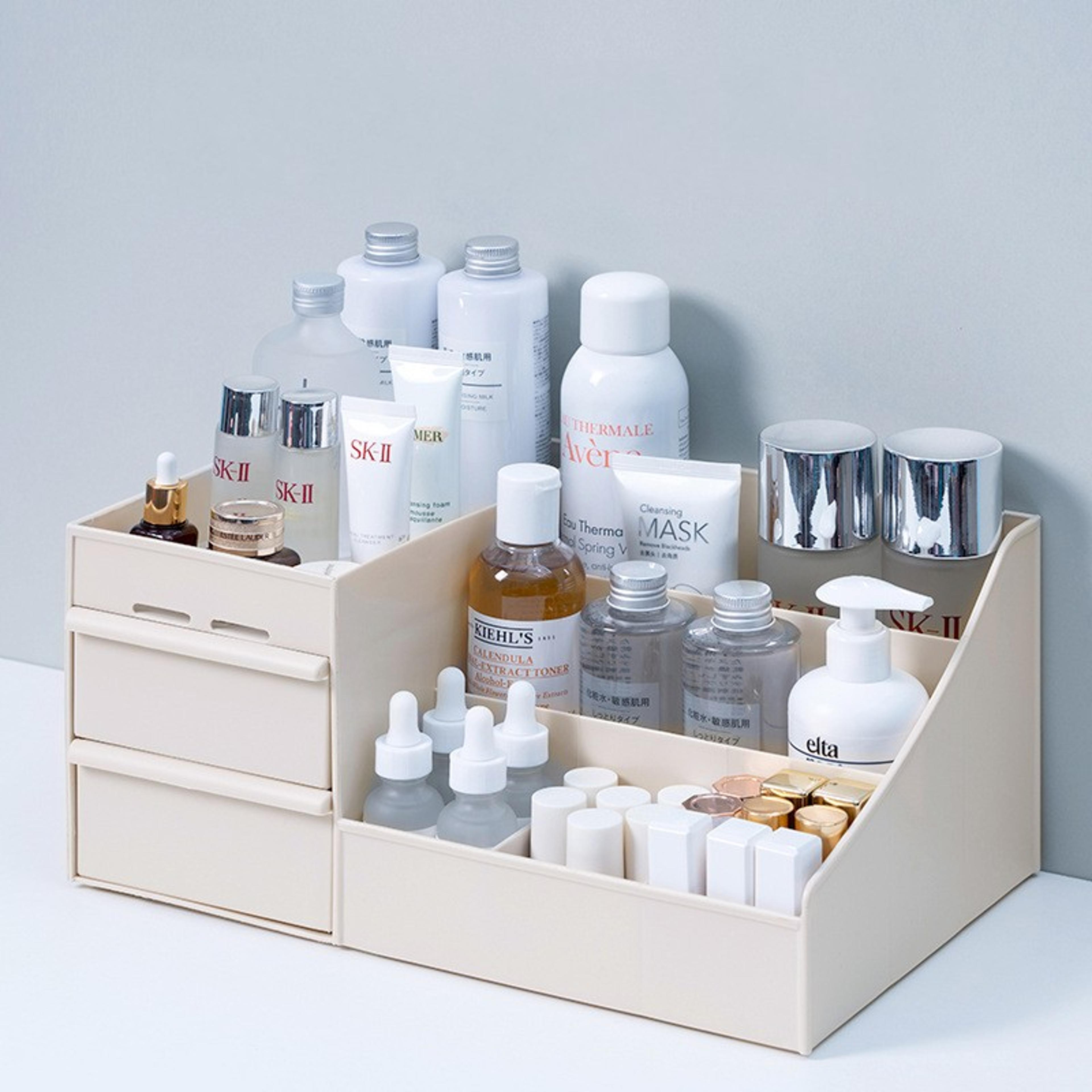 Large Capacity Makeup Organizer With Drawer Desktop Cosmetic Storage Box For Jewelry  Beauty Essent 1