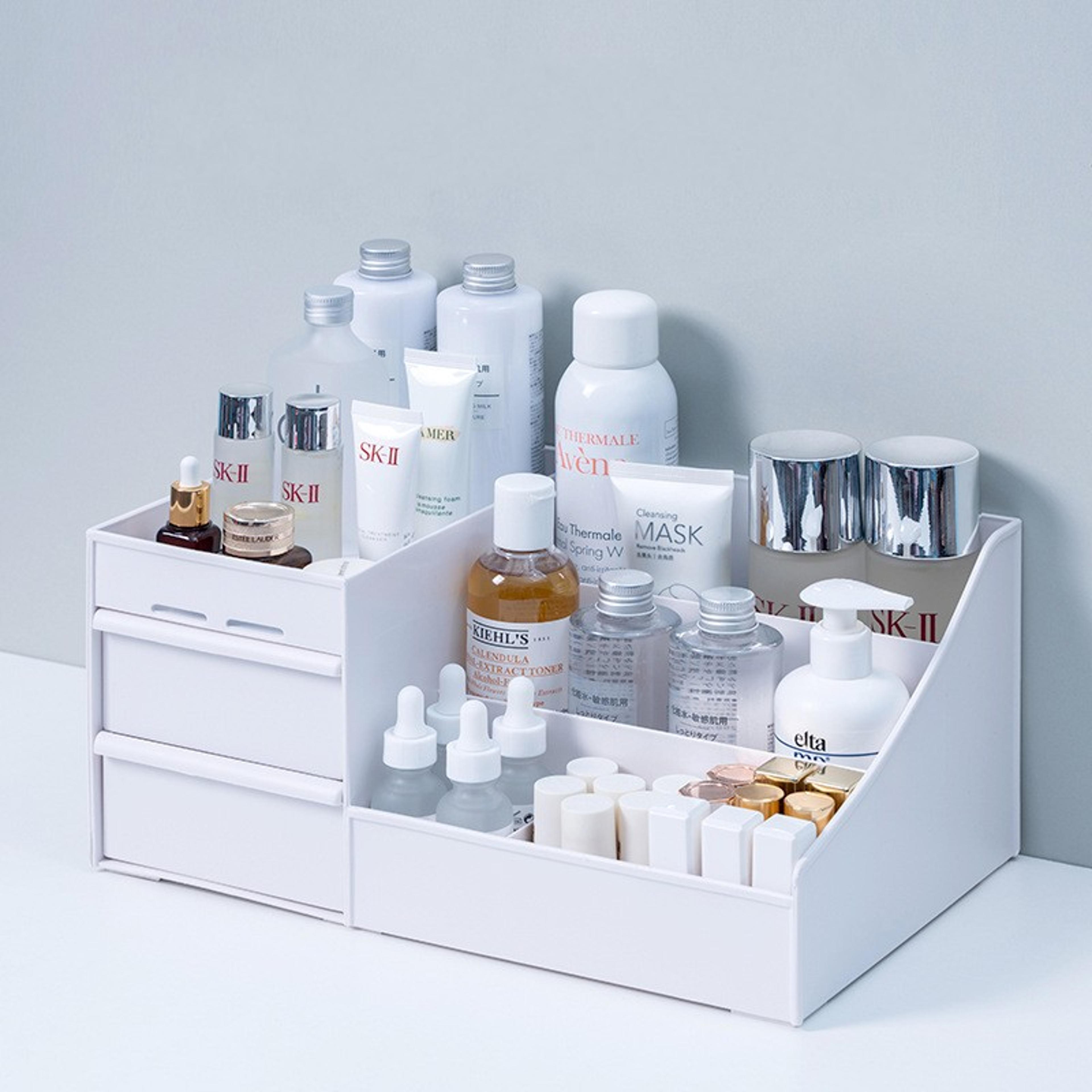 Large Capacity Makeup Organizer With Drawer Desktop Cosmetic Storage Box For Jewelry  Beauty Essent 8