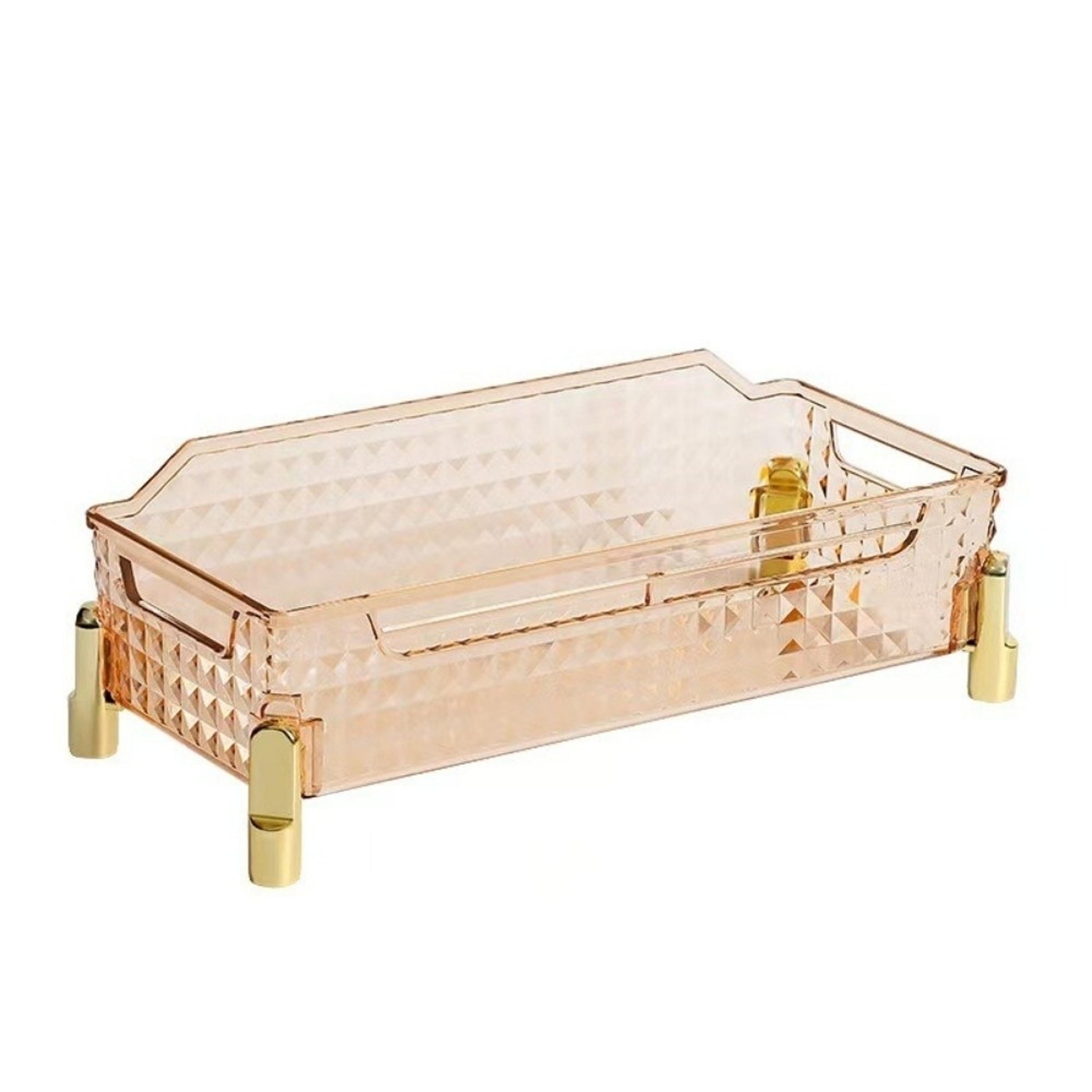 Luxe Clear Makeup Organizer Large Capacity Cosmetic Storage Box For Vanity  Skincare 5