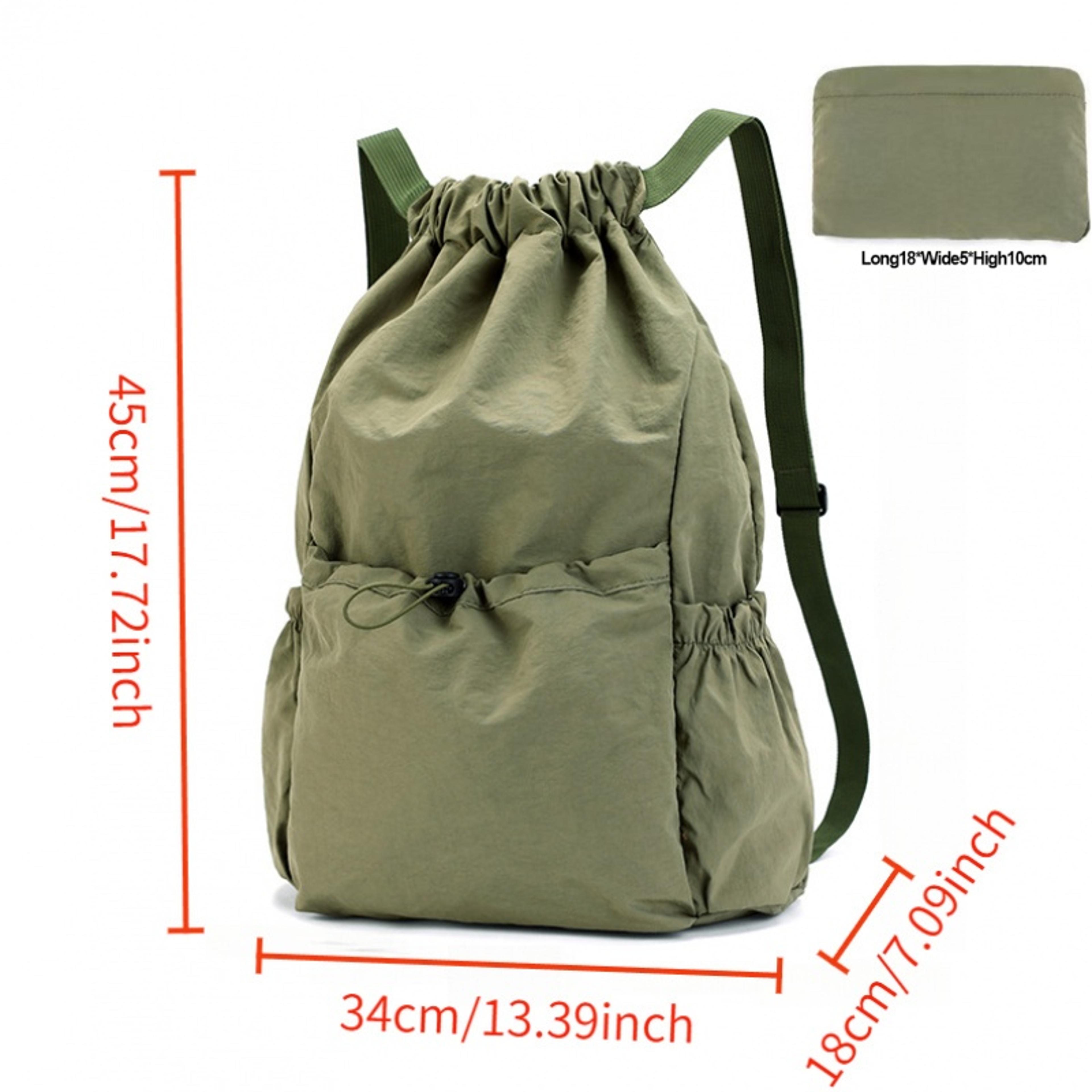 Large Capacity Waterproof Drawstring Backpack For Gym School  Travel 3