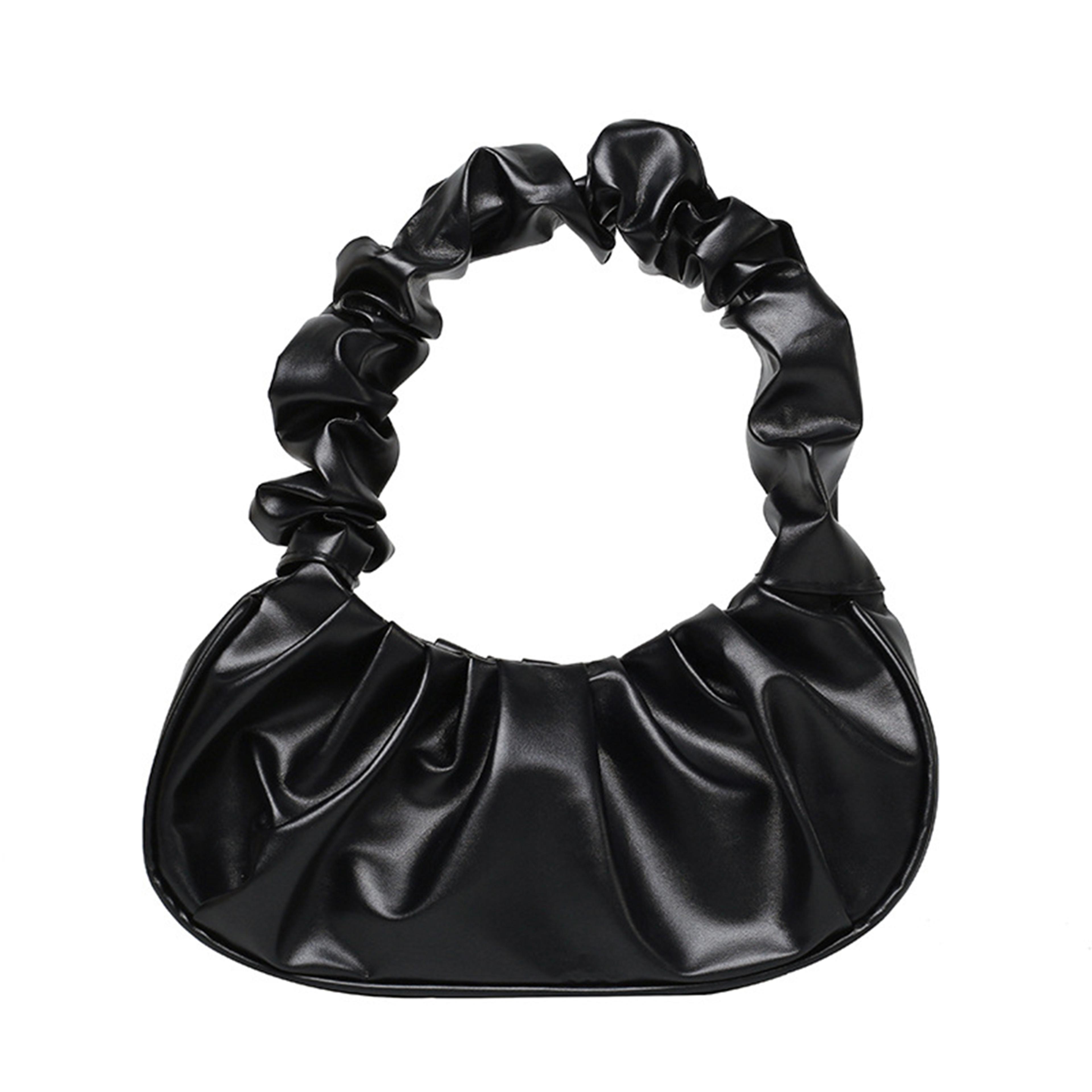 Pleated Cloud Bag For Women Soft PU Dumpling Shoulder Handbag 0