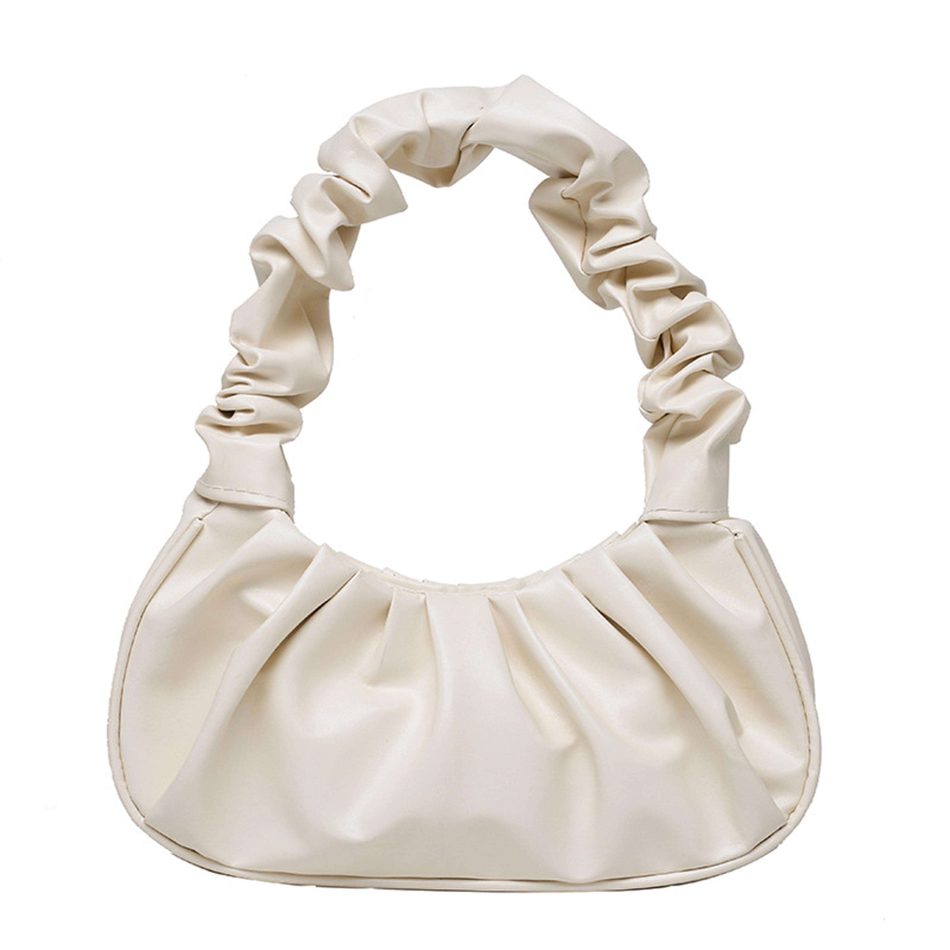 Pleated Cloud Bag For Women Soft PU Dumpling Shoulder Handbag 1