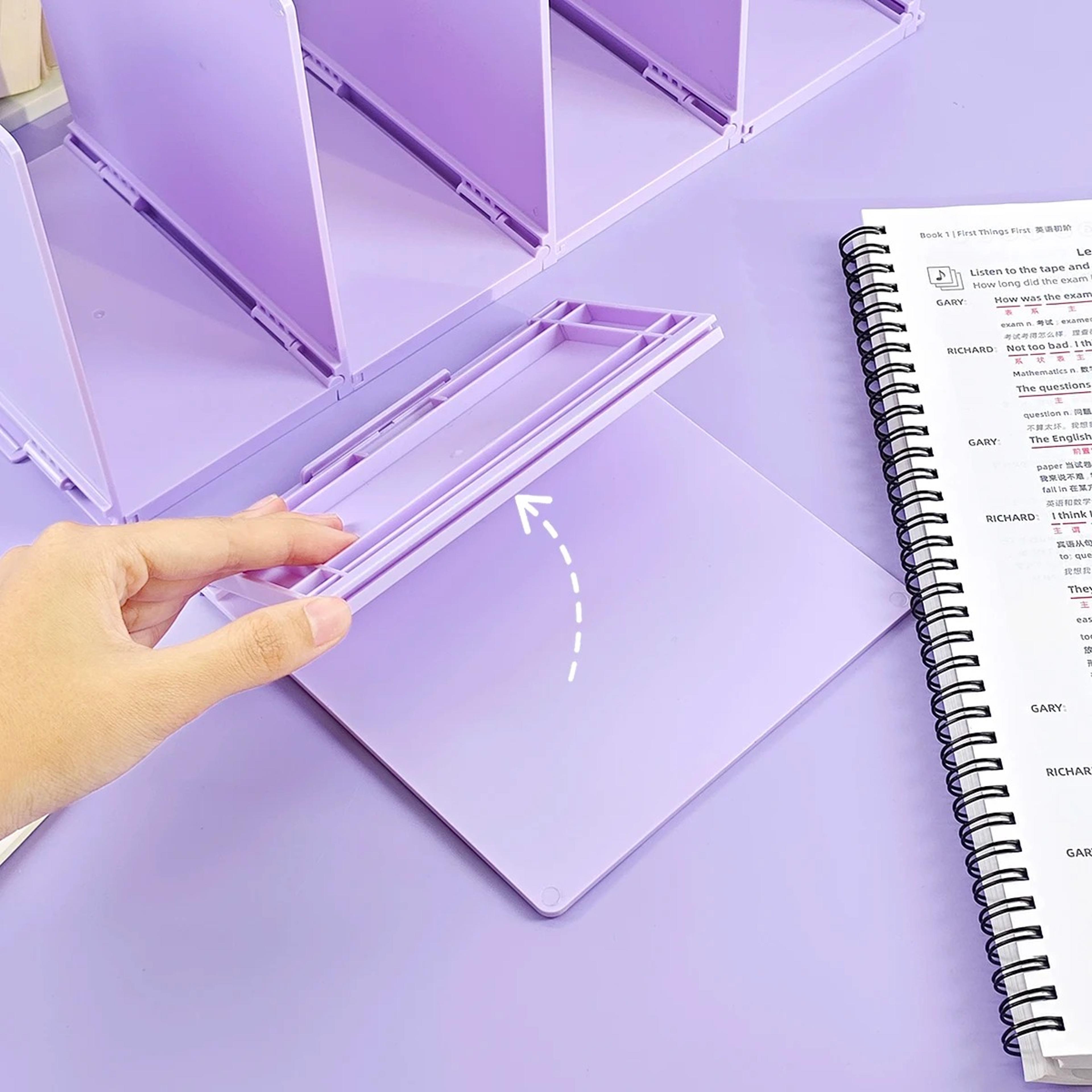Adjustable Foldable Bookends Desktop Book Organizer And Space Saving Book Holder 2