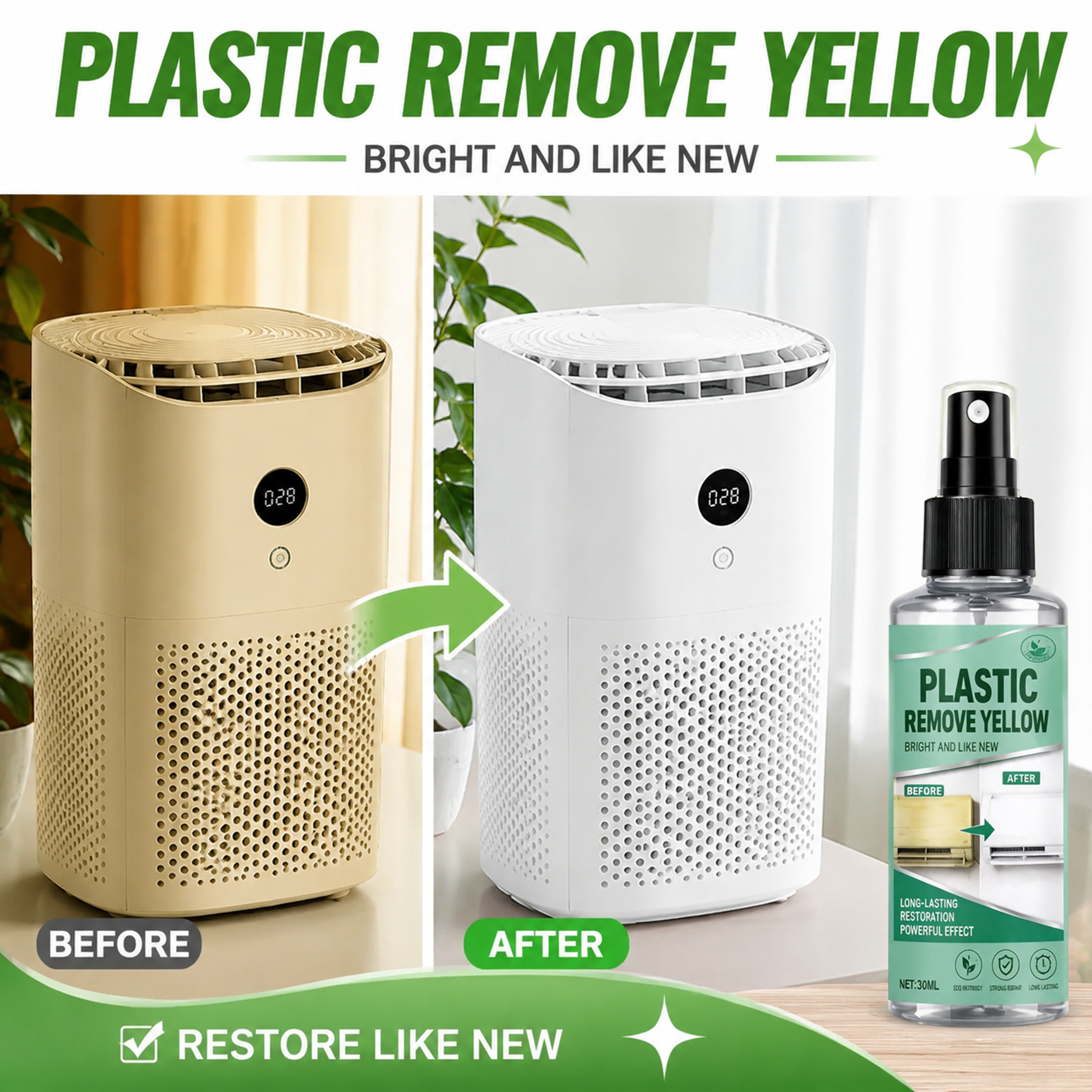 Plastic Renew Plastic Yellowing Remover Spray And Plastic Restorer Spray For Appliances And Auto Tr 3