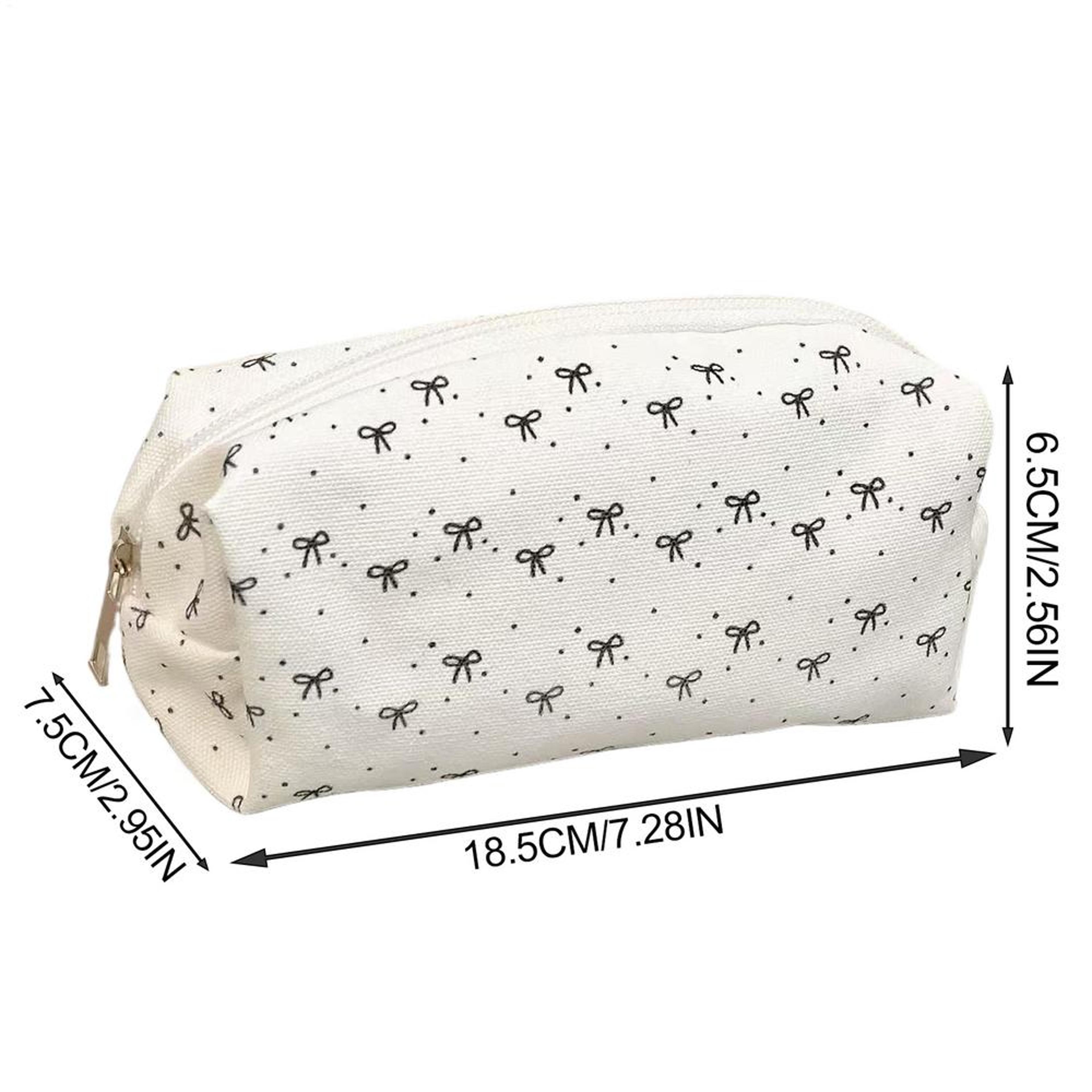 Bow Pattern Large Capacity Pencil Case Portable Stationery Organizer For School And Travel 5