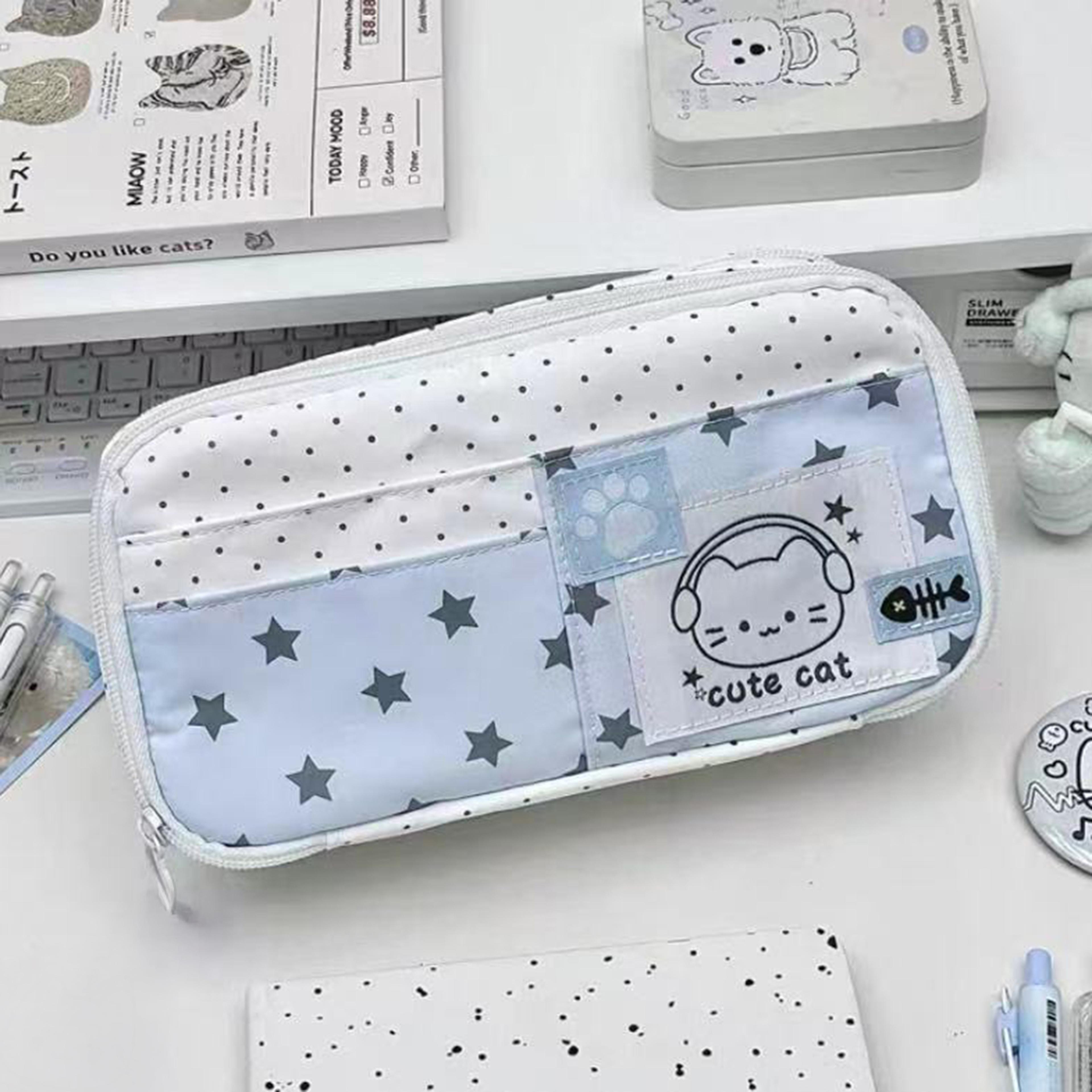 Blue Cat Large Capacity Pencil Case Multi Layer Pencil Organizer For School 1