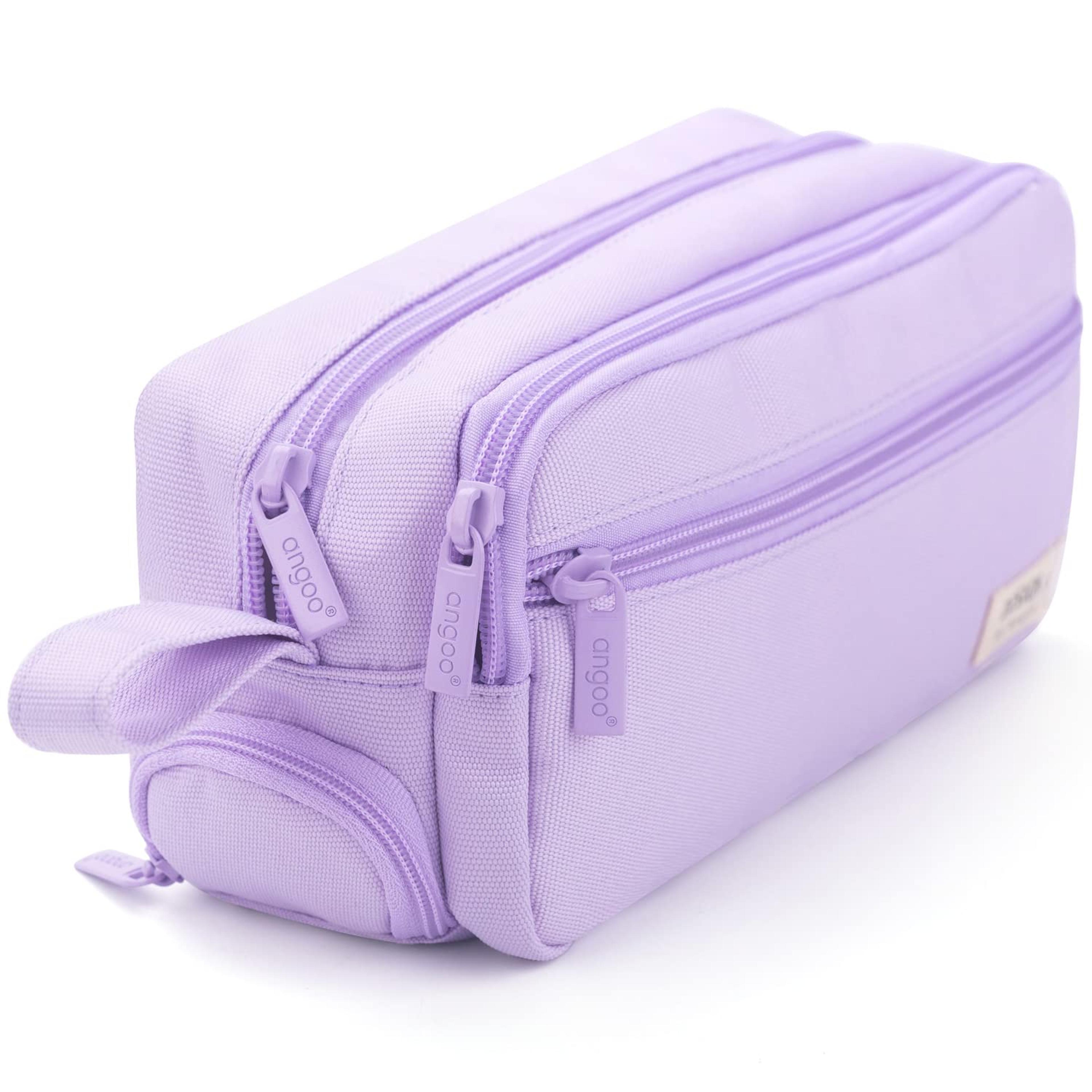 Large Capacity Pencil Case Multi Compartment Black Pen Organizer And Makeup Bag 2