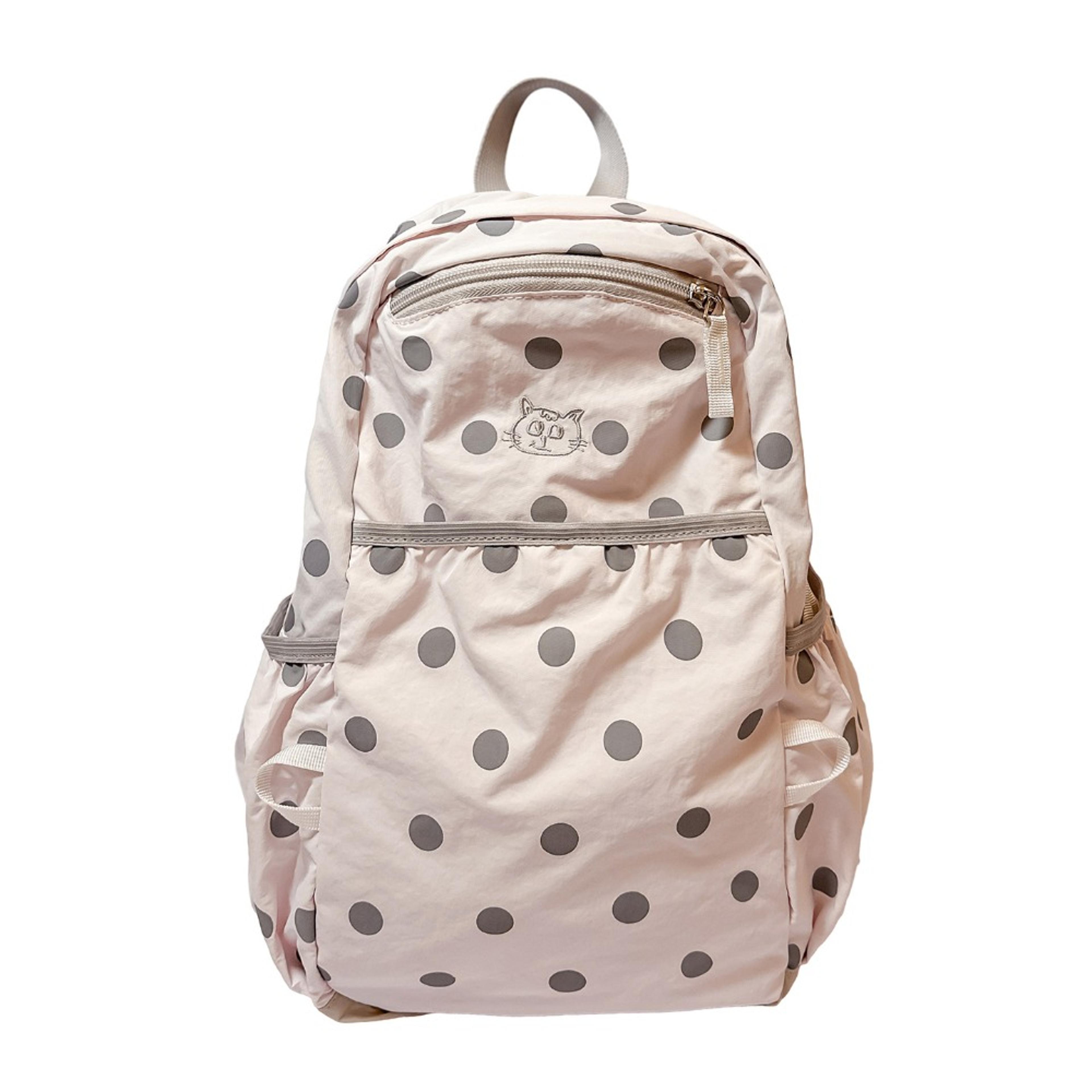 Sweet Polka Dot Cat Backpack Light Weight Large Capacity School Rucksack 3