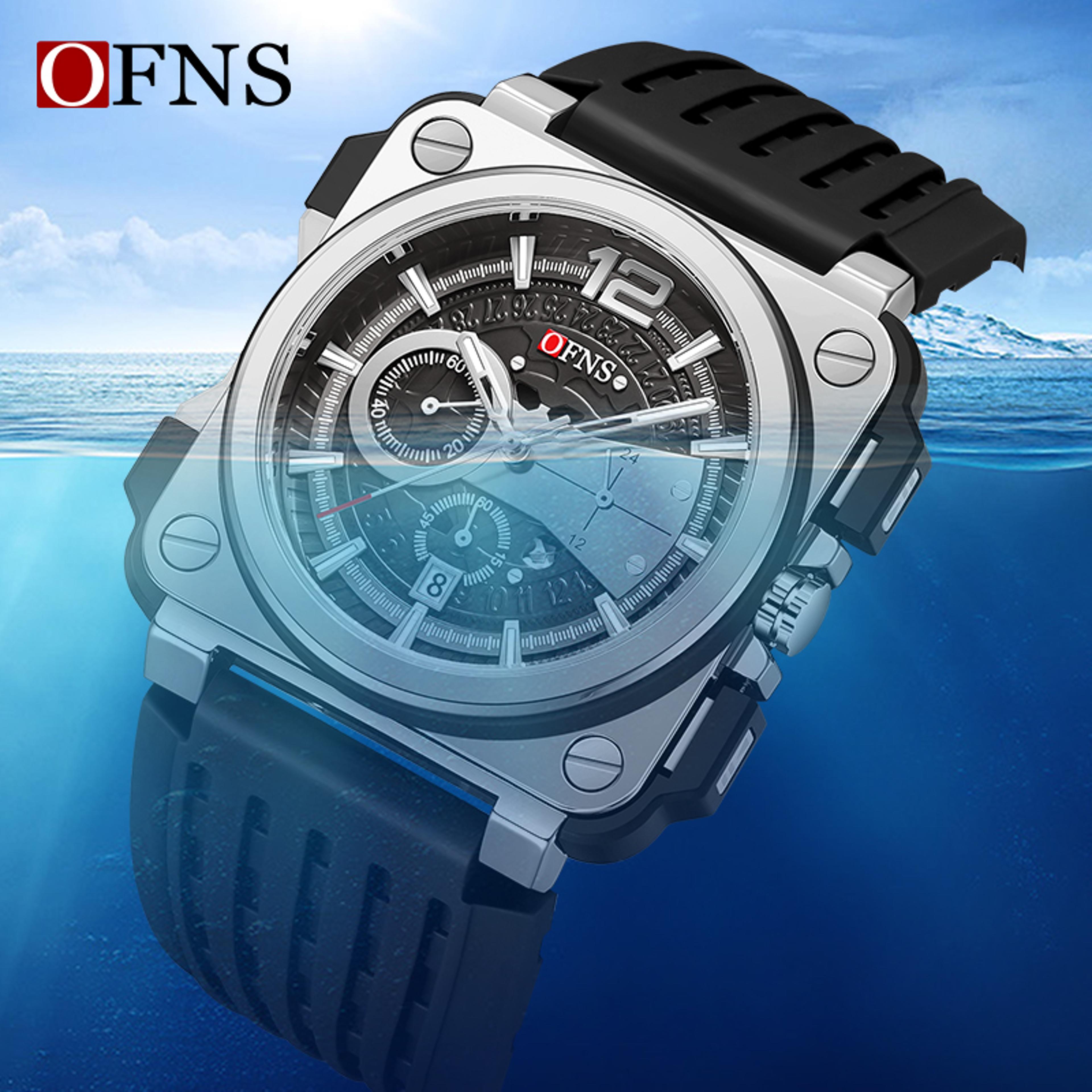 Bold Dial Mens Quartz Watch With Silicone Strap 2