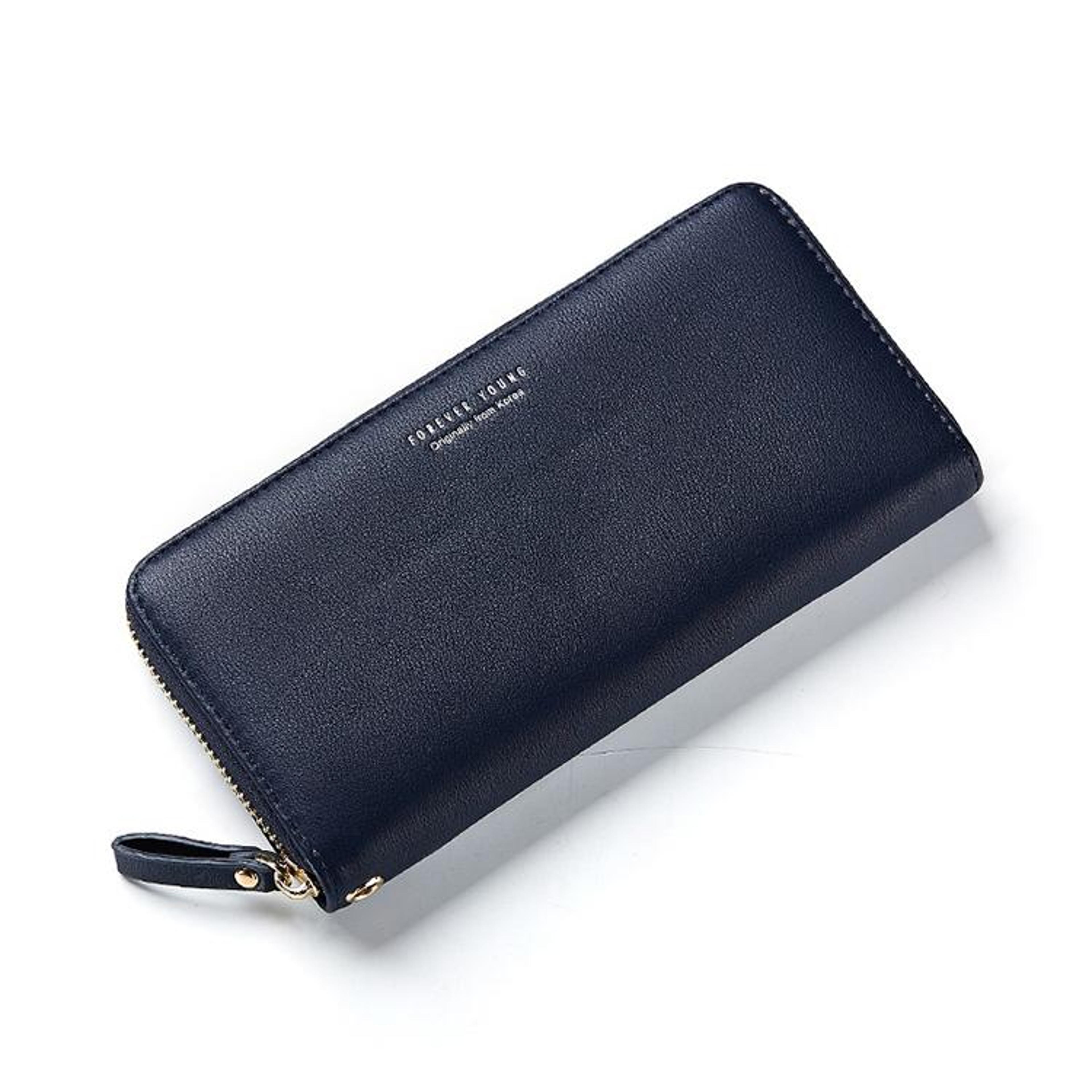 women's long clutch wallet with phone pocket and multiple card slots