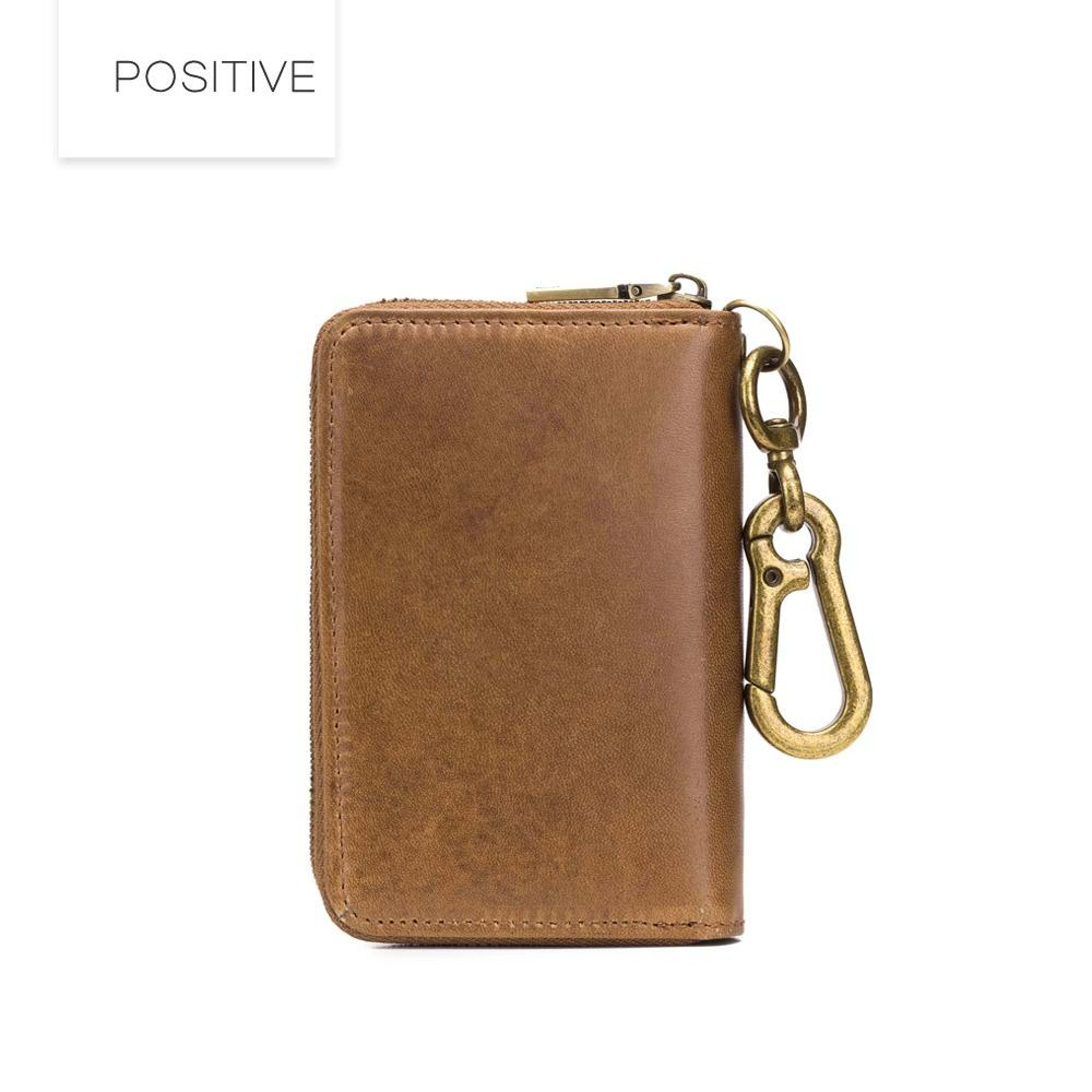 RFID Blocking Leather Coin Purse And Key Bag 9