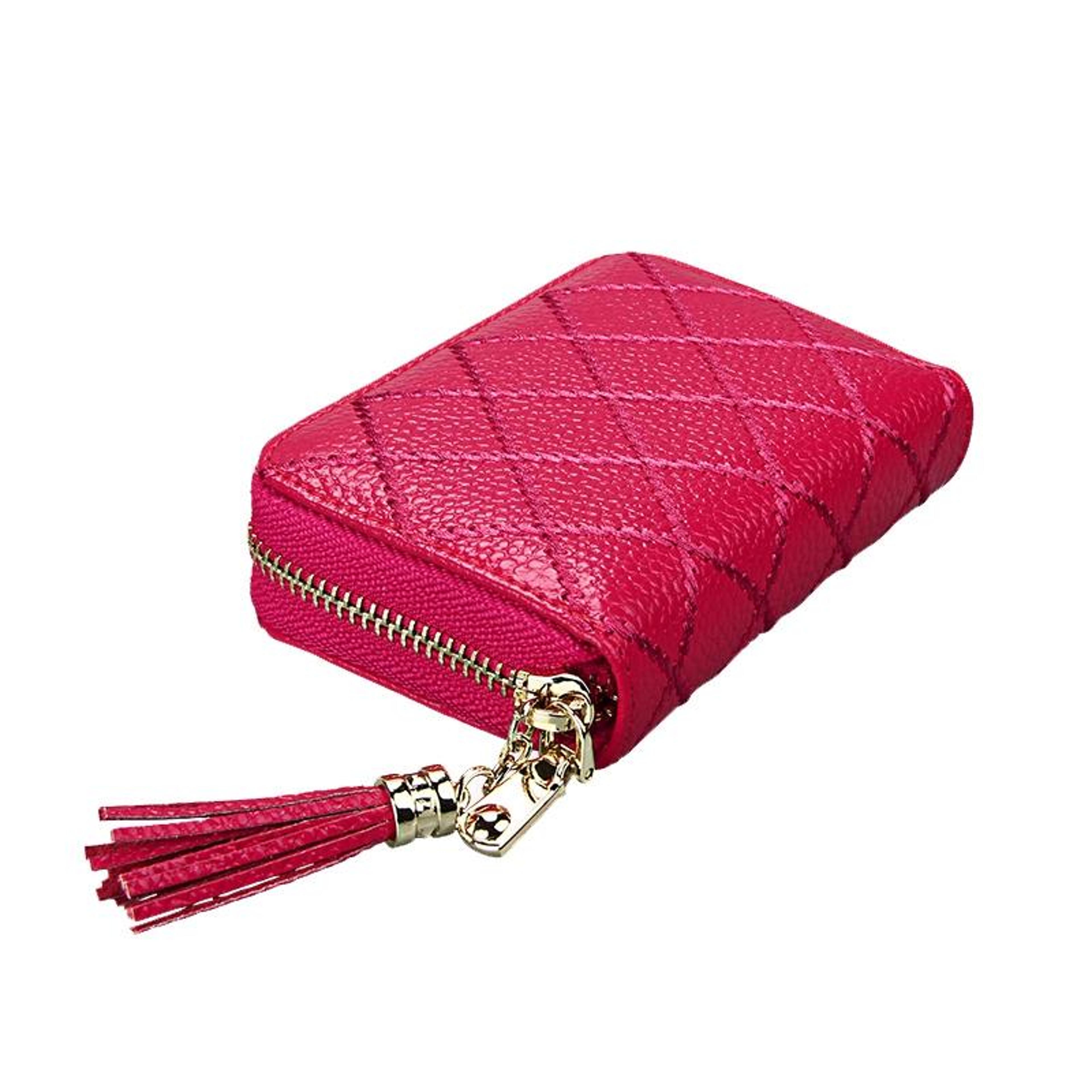 Portable Leather Cosmetic Bag With Zipper Purple 2