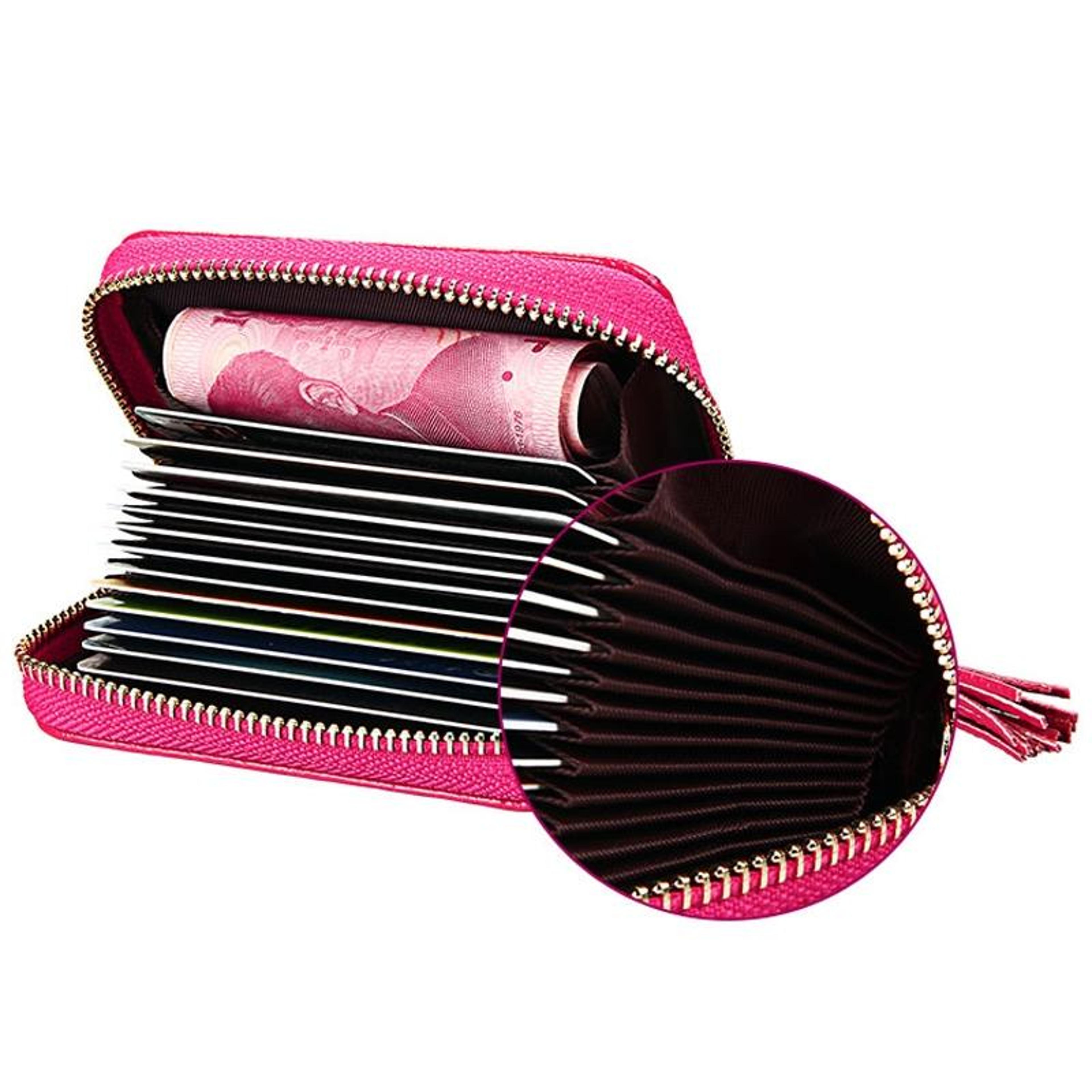 Portable Leather Cosmetic Bag With Zipper Purple 3