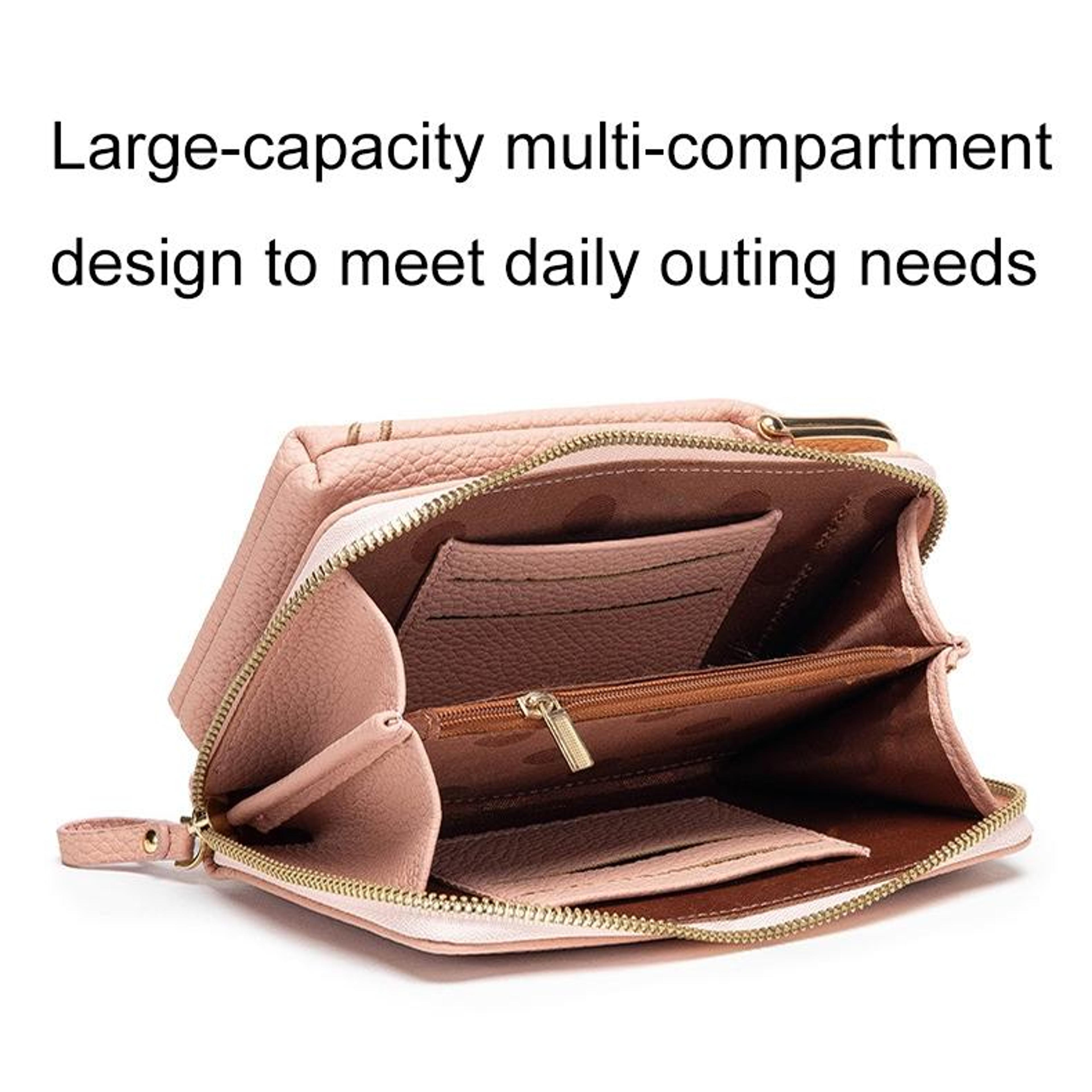 Mini Embroidered Crossbody Phone Bag With Multi Compartment Design Gray 5