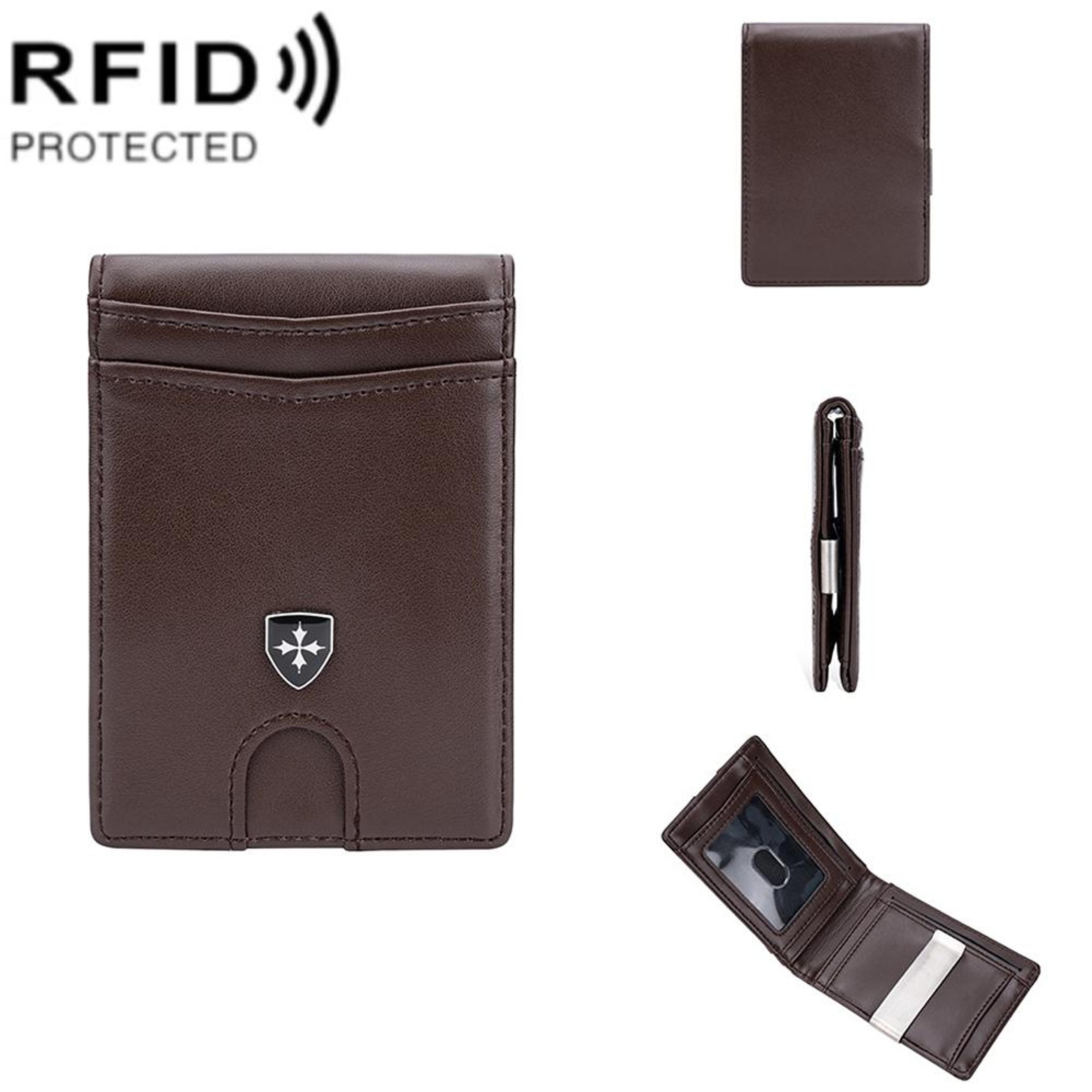 rfid blocking card holder wallet with multiple card slots coffee