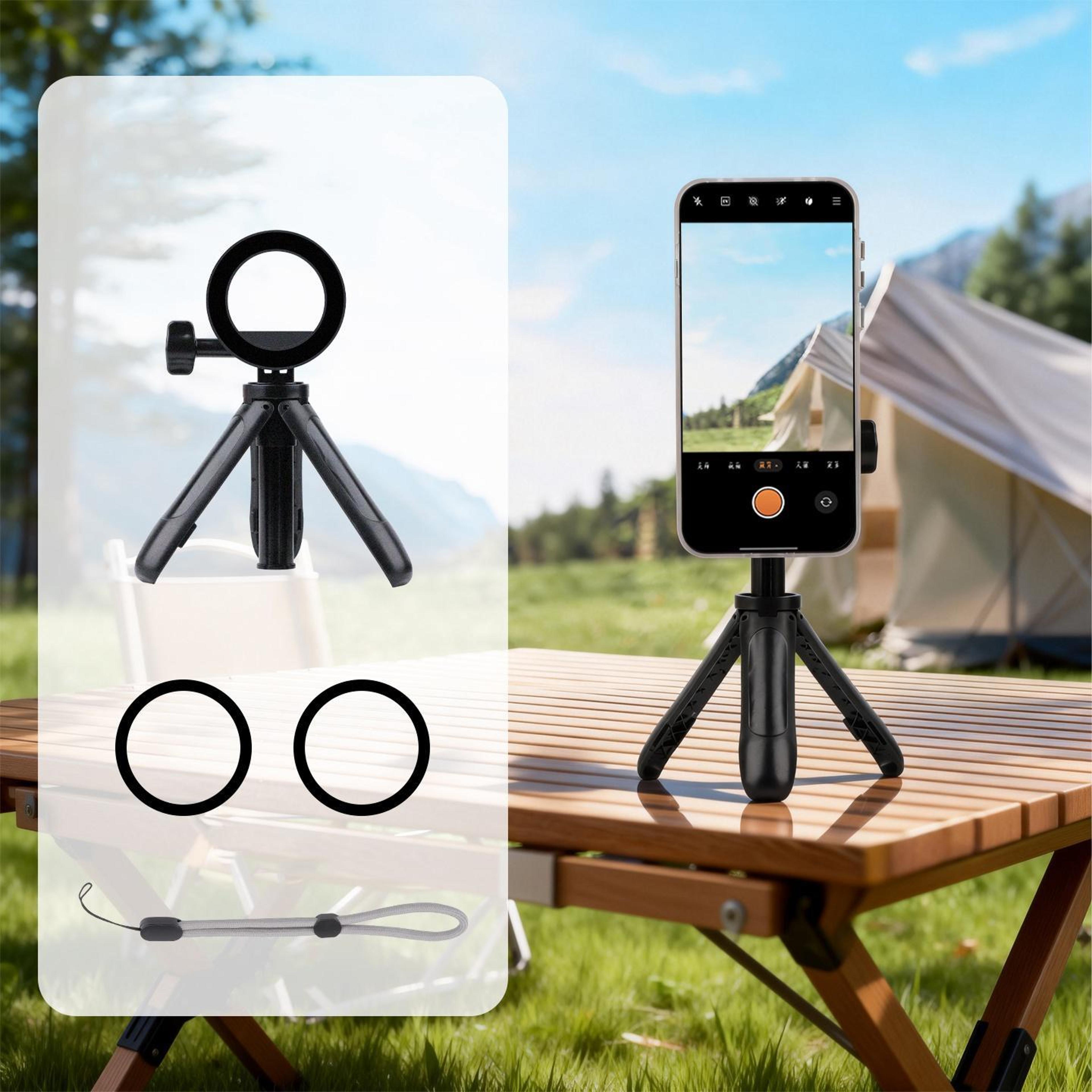 mini magnetic phone tripod with extendable selfie stick and adjustable holder
