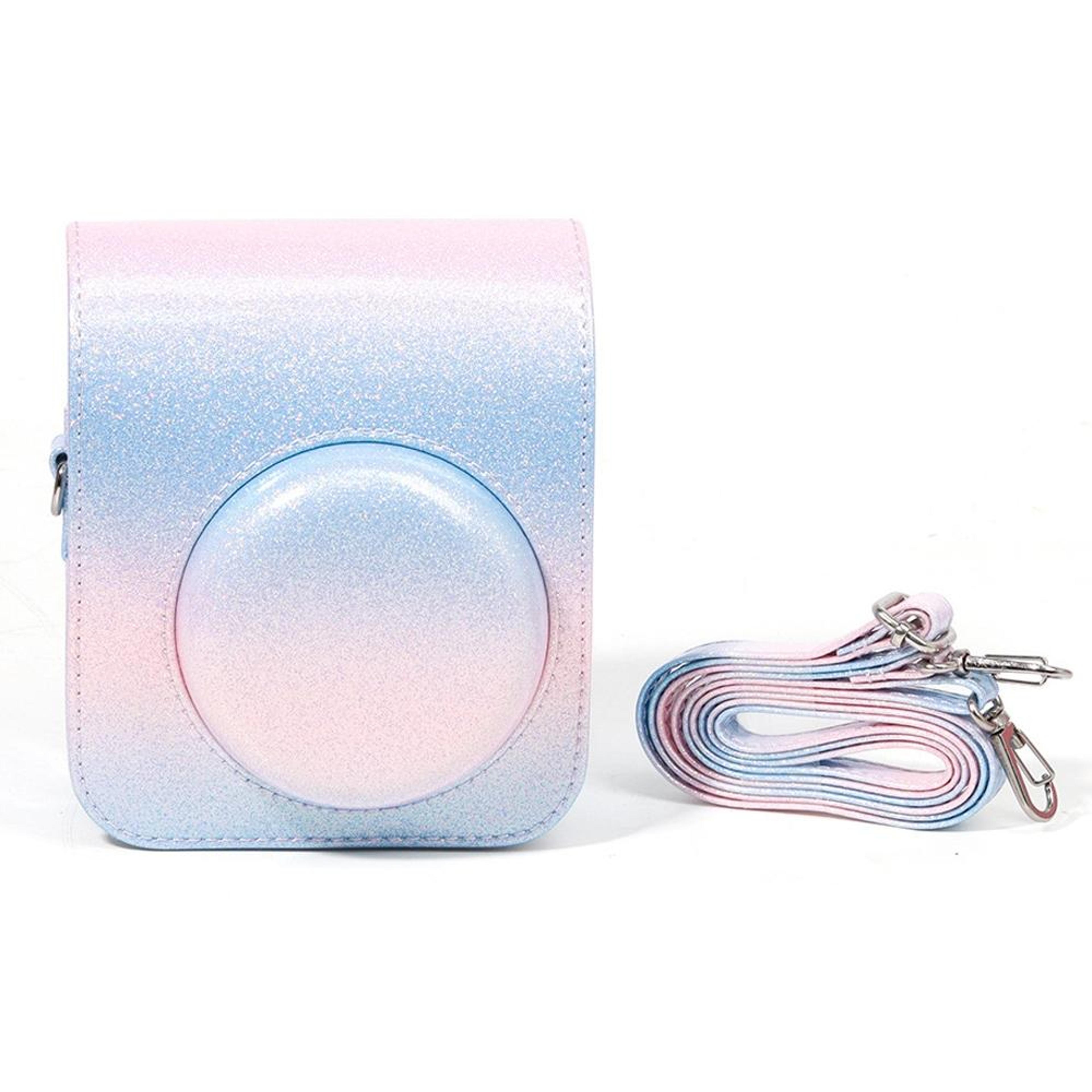 colorful starry sky camera bag for fujifilm instax mini 12 in blue and pink
