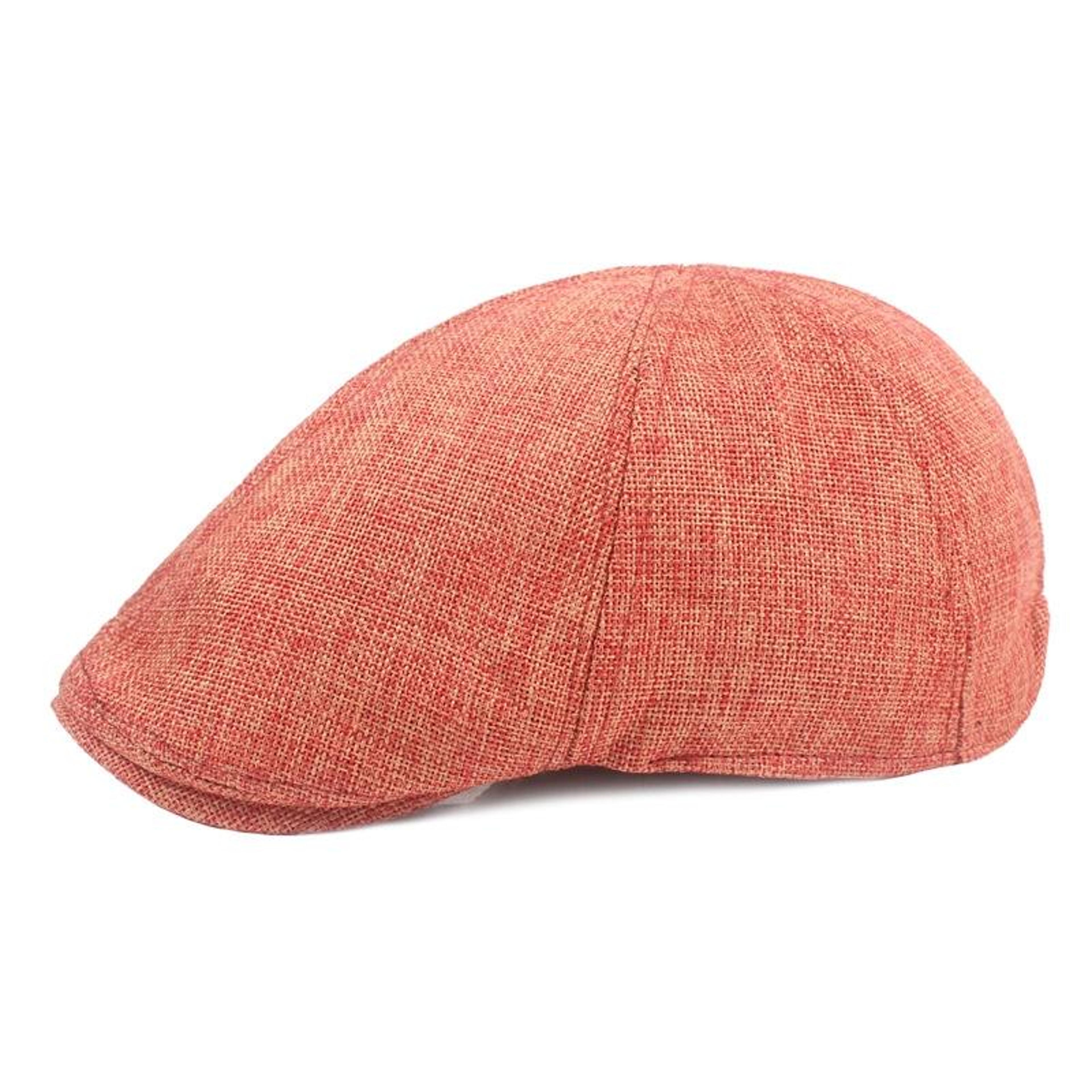 mens cotton linen newsboy cap for spring summer and fall