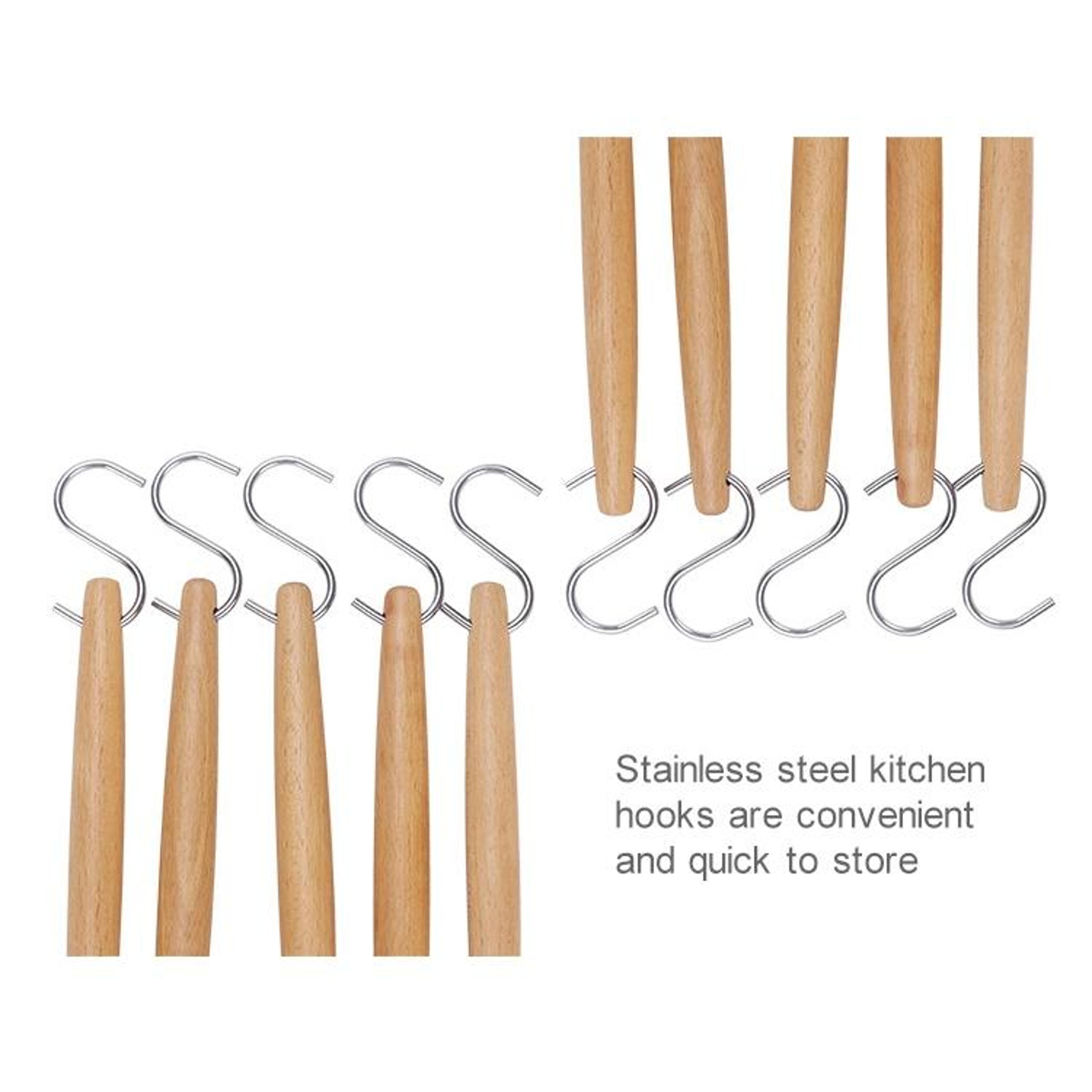 10 In 1 Stainless Steel Kitchen Utensil Hanging Hooks Set 2