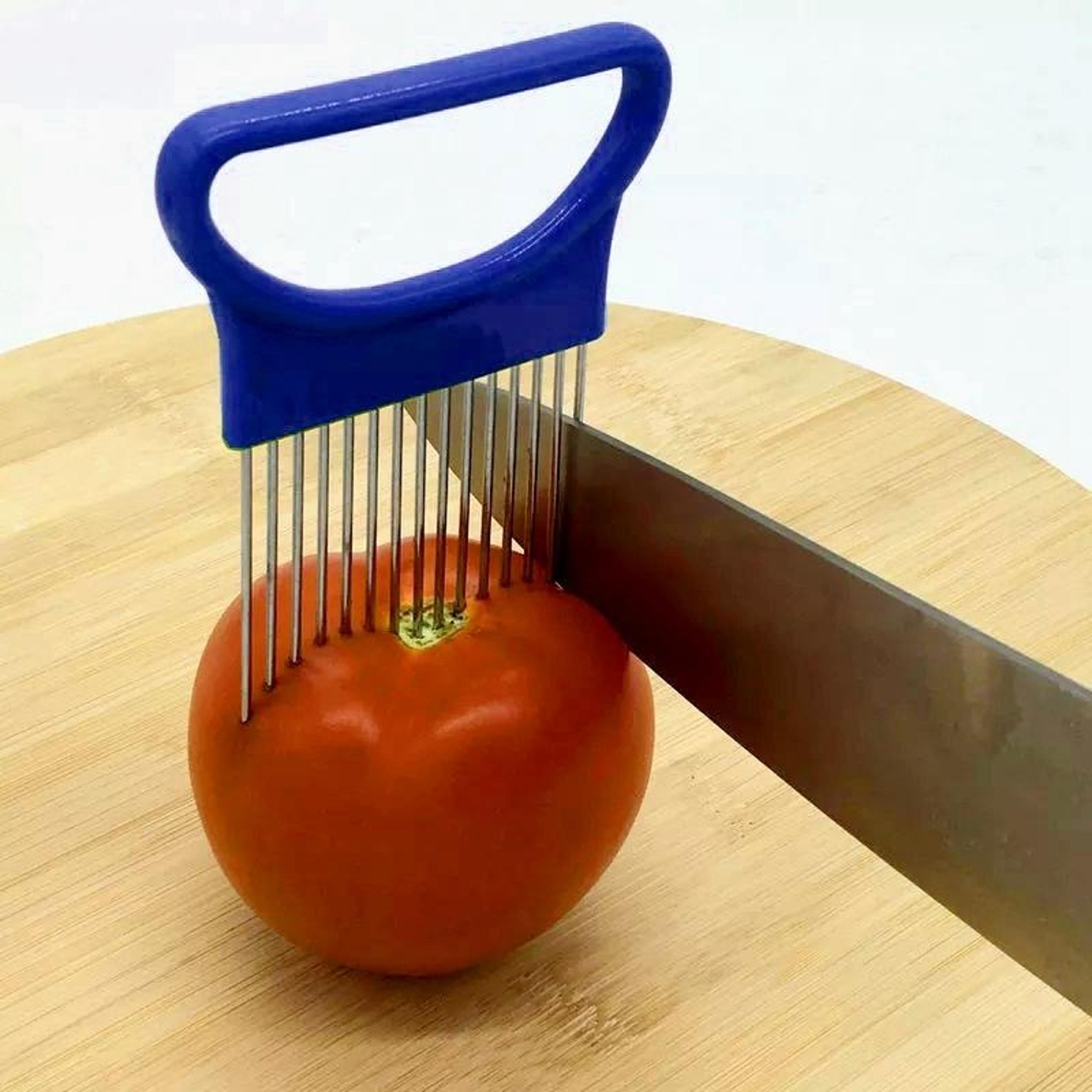Stainless Steel Onion Cutter Holder For Safe And Easy Slicing 4