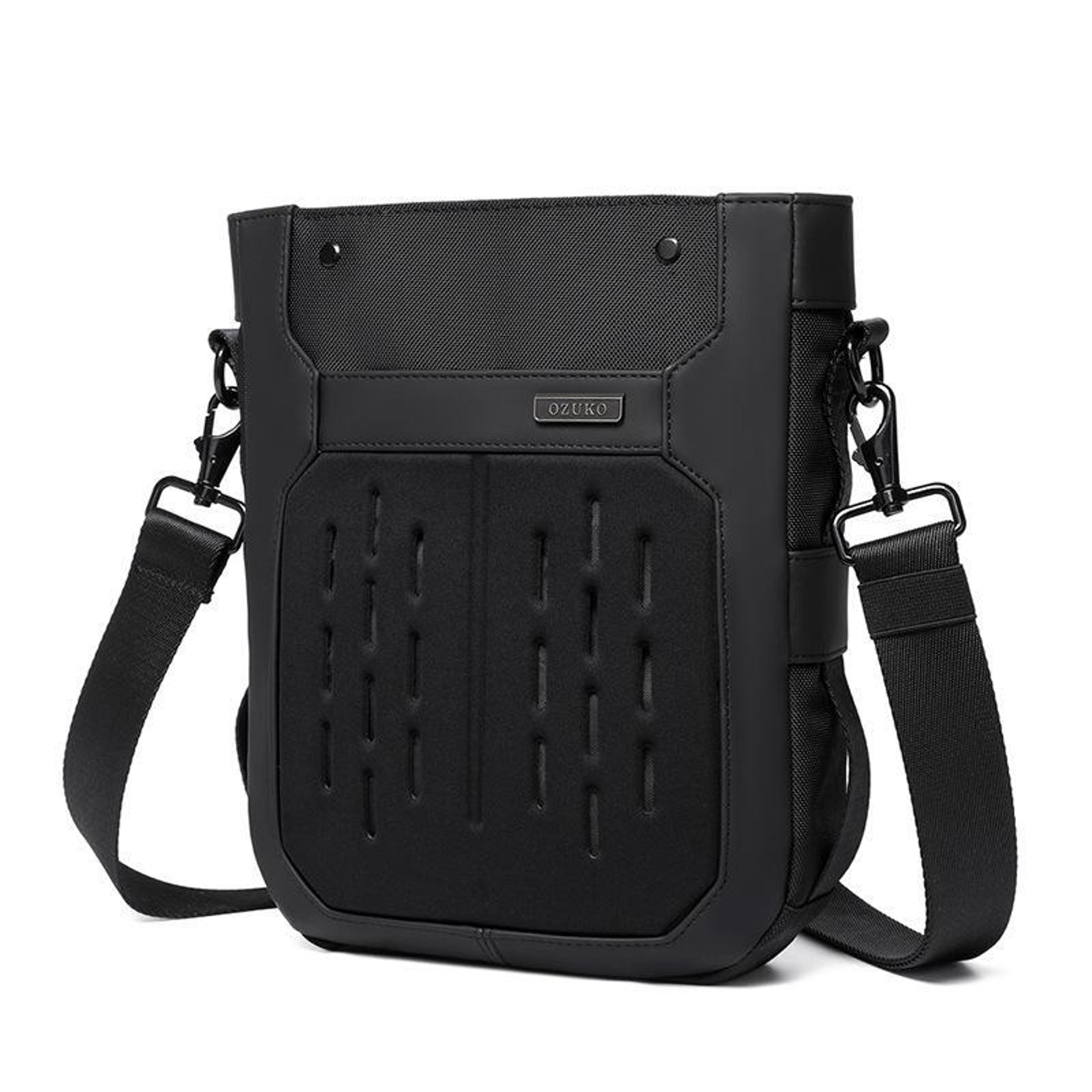 mens waterproof crossbody shoulder bag with multiple pockets
