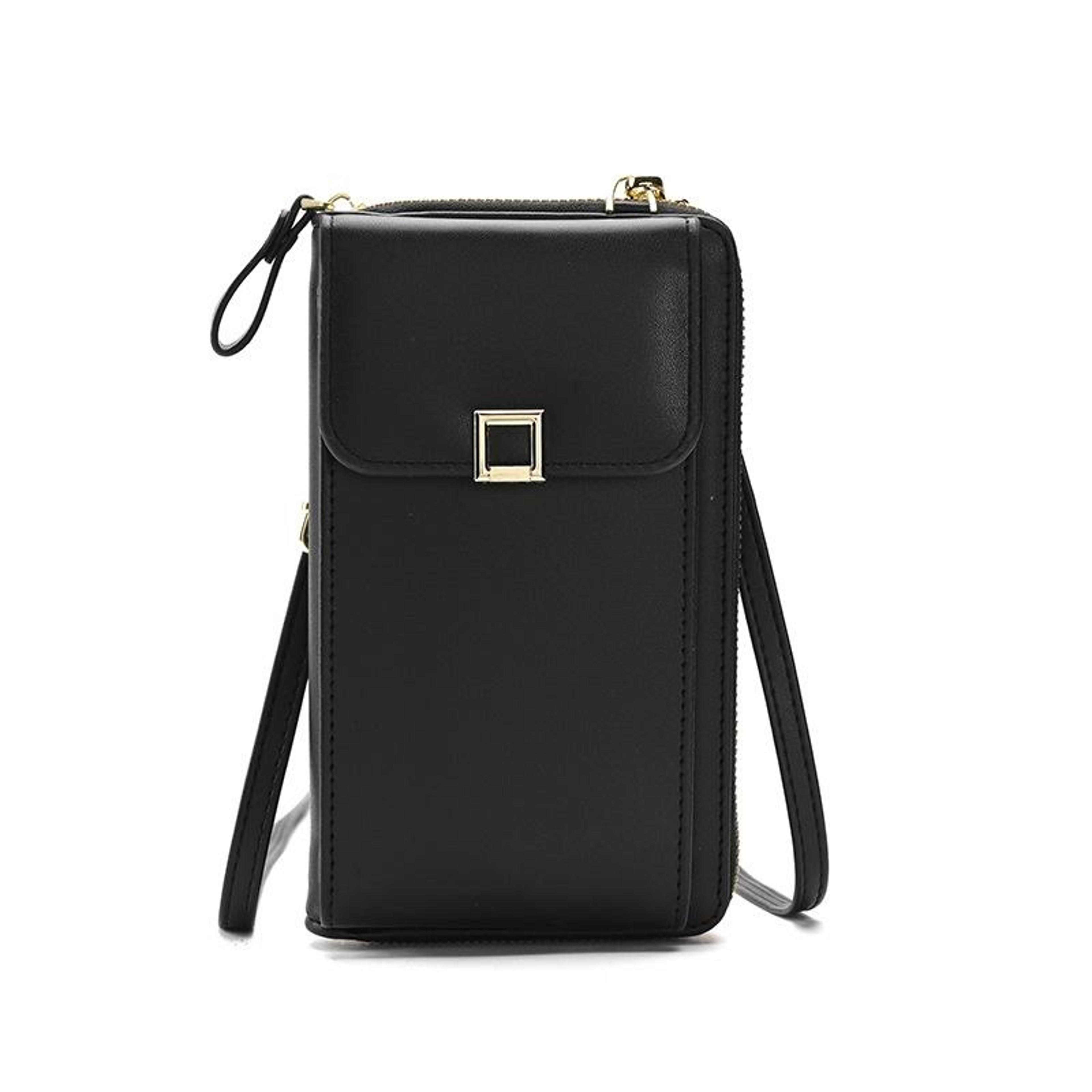 Womens PU Leather Crossbody Phone Bag With Adjustable Removable Strap 1