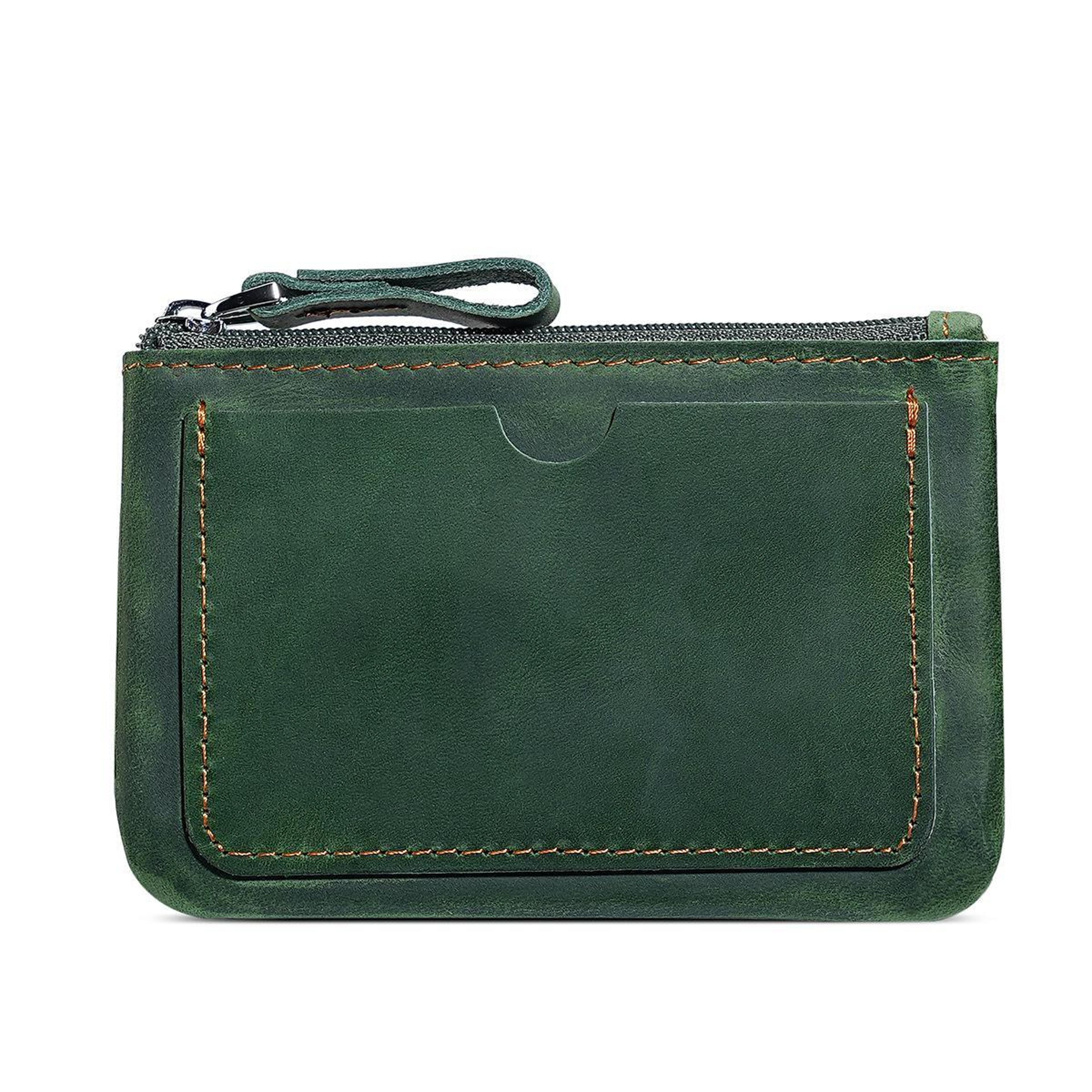 retro genuine leather coin purse and slim unisex wallet