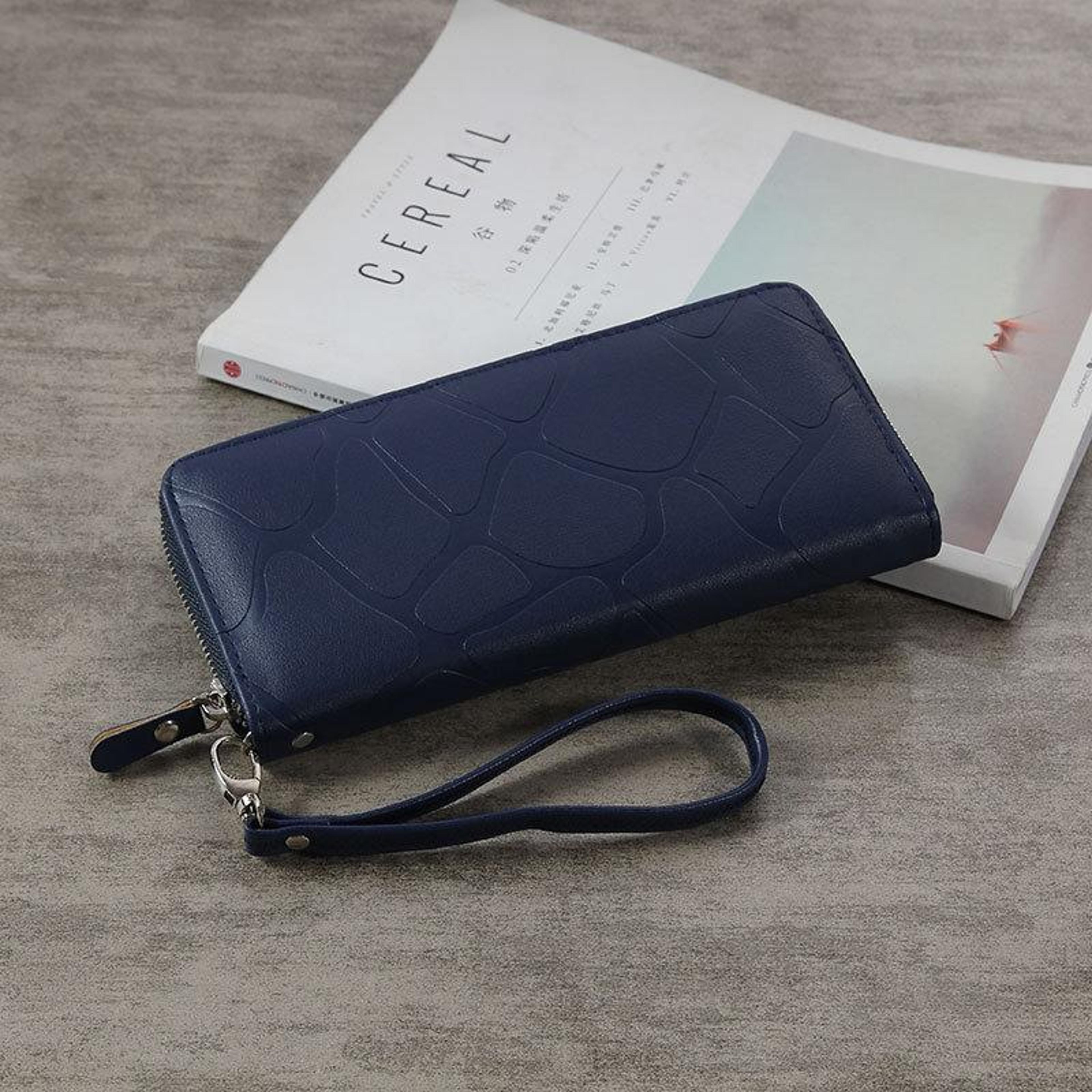 long zipper wallet for women with coin pocket and billfold