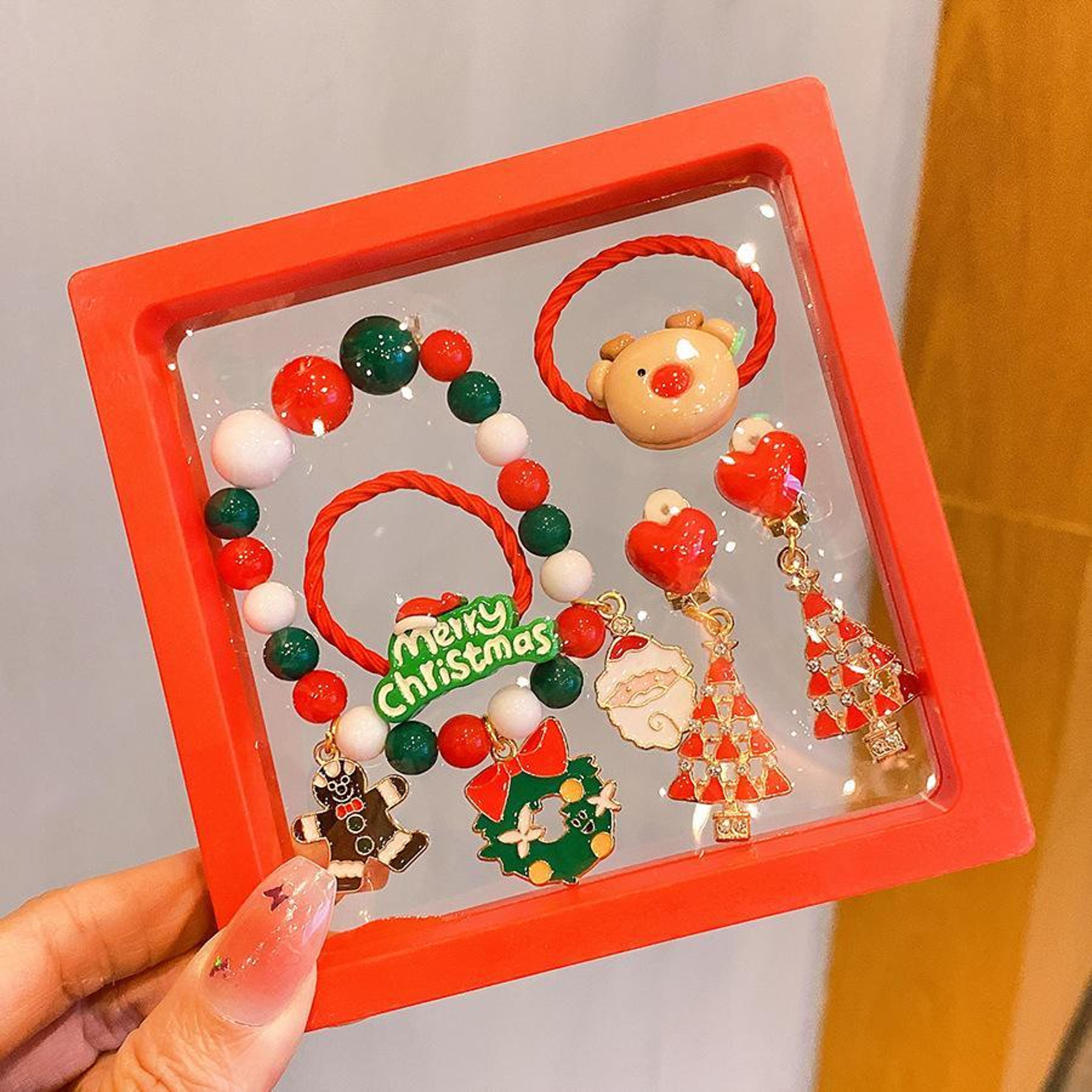 5 piece christmas jewelry set for kids holiday party dress up accessories