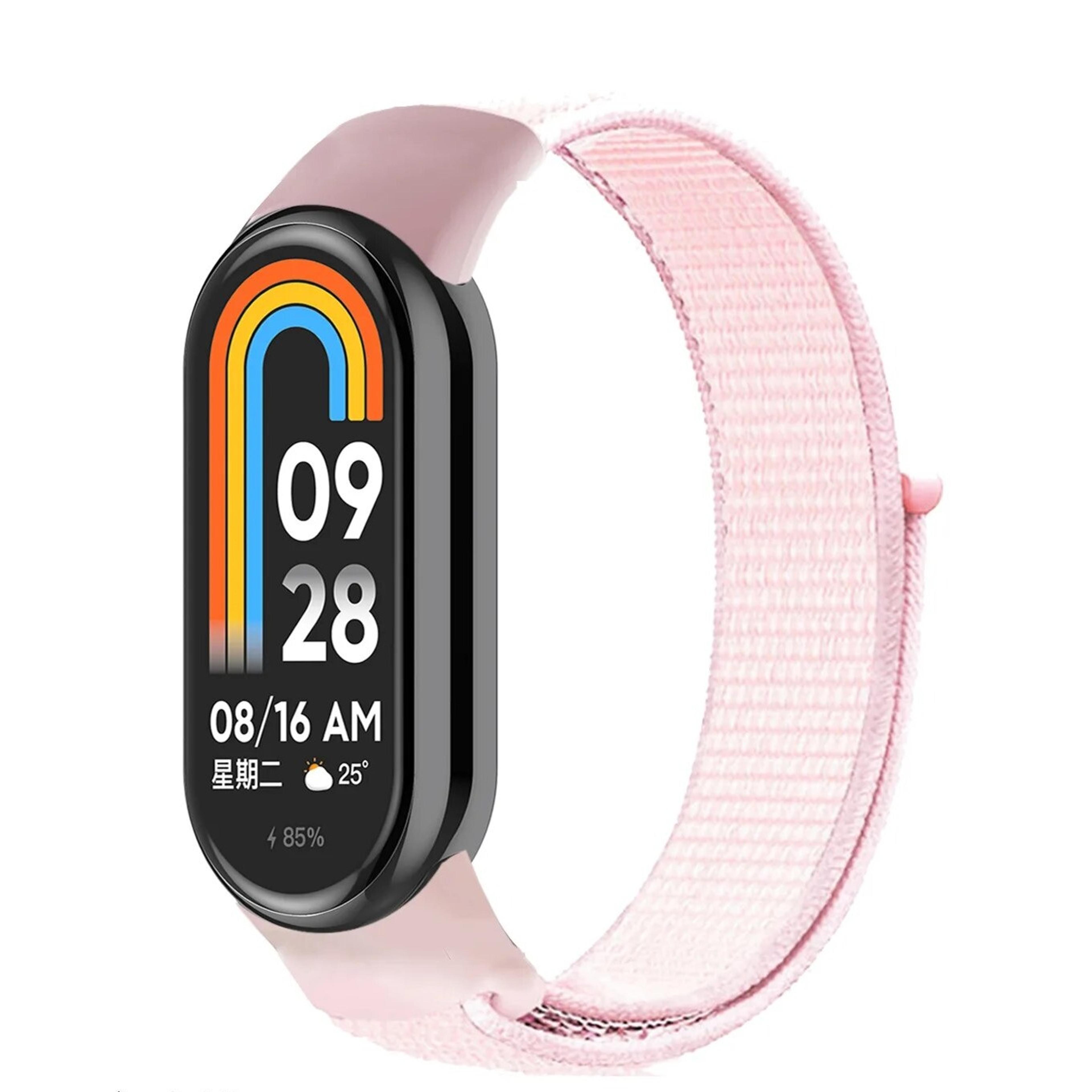 Nylon watch strap with velcro for Xiaomi Mi Band 8breathable wristband for Xiaomi Mi Band 8 loop wat
