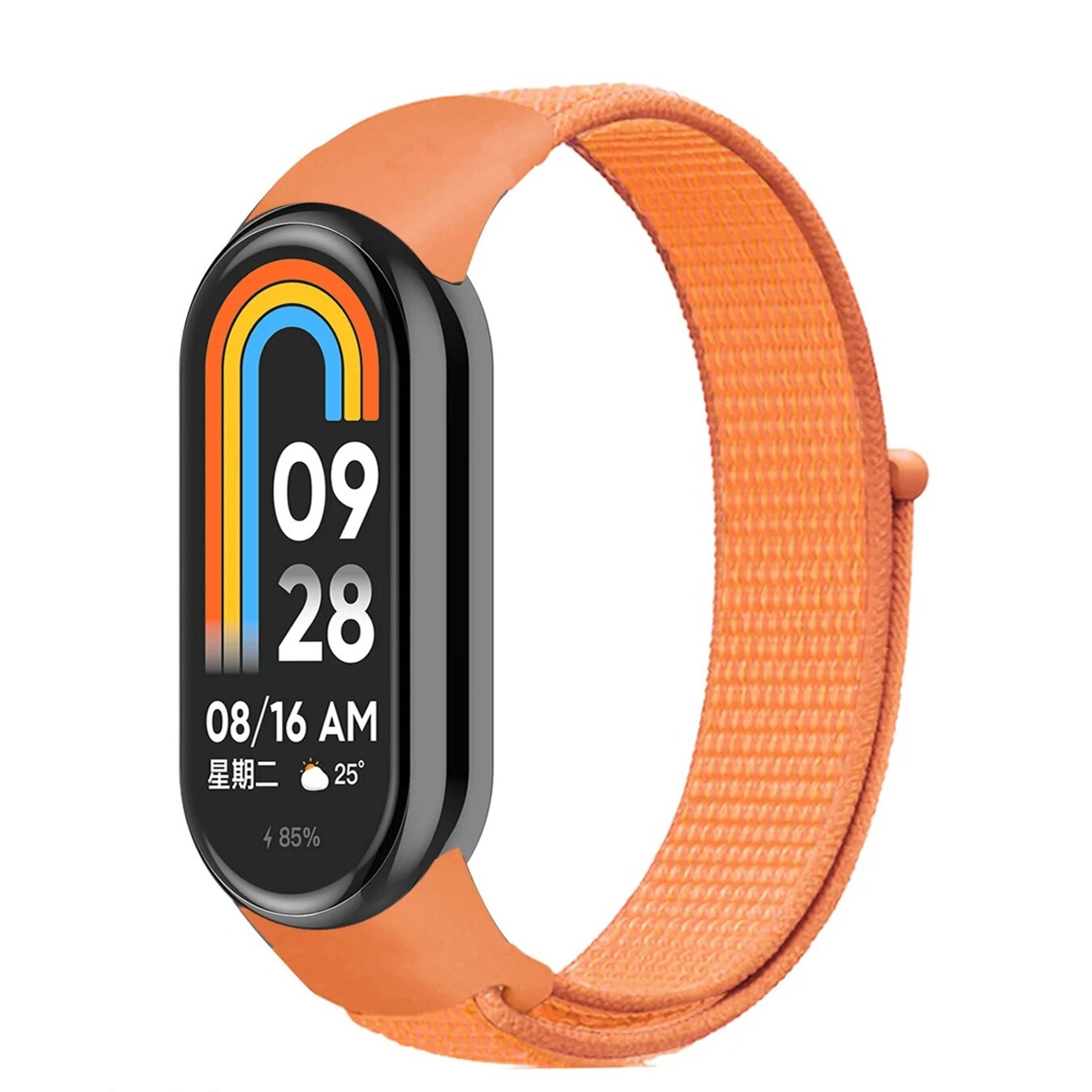 Nylon watch strap with velcro for Xiaomi Mi Band 8breathable wristband for Xiaomi Mi Band 8 loop wat