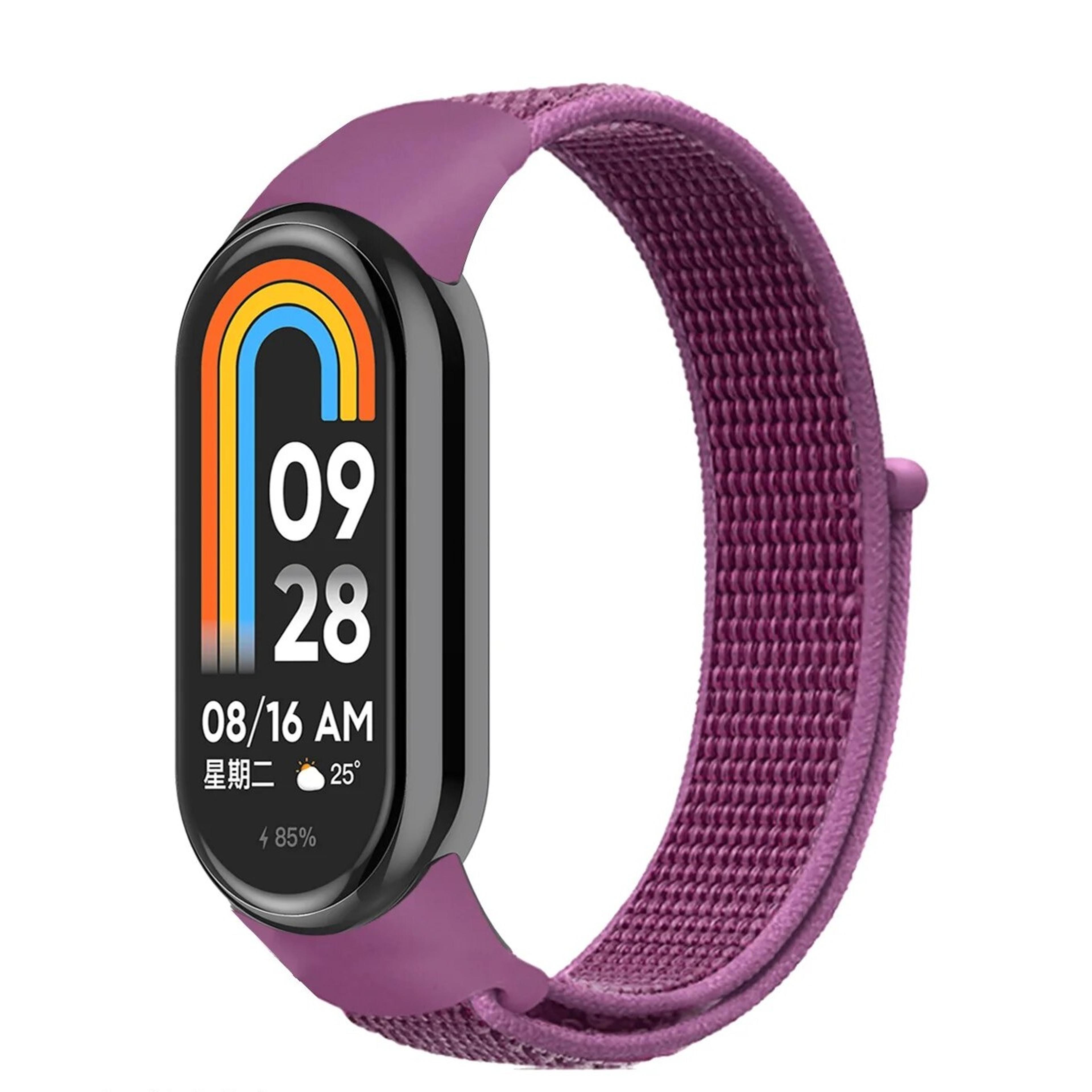 Nylon watch strap with velcro for Xiaomi Mi Band 8breathable wristband for Xiaomi Mi Band 8 loop wat